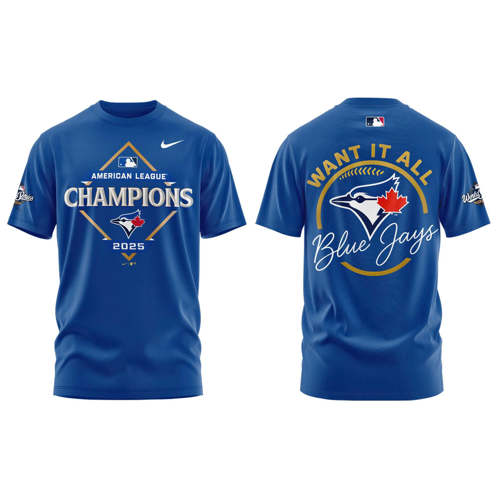 Toronto Blue Jays American League Champions Locker Room Tshirt | Joggers | Cap - Image 2