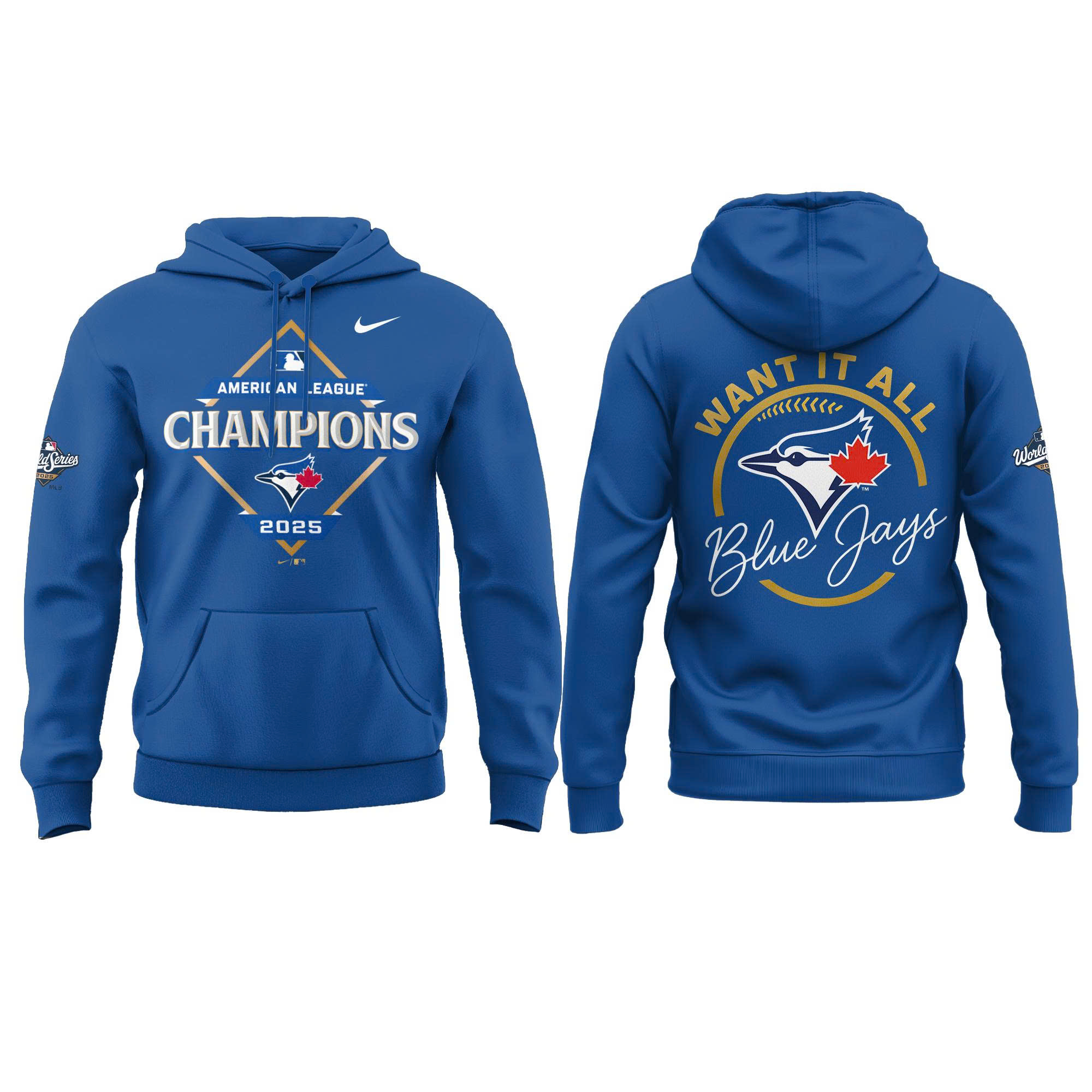 Toronto Blue Jays American League Champions Locker Room Hoodie| Joggers | Cap - Image 2