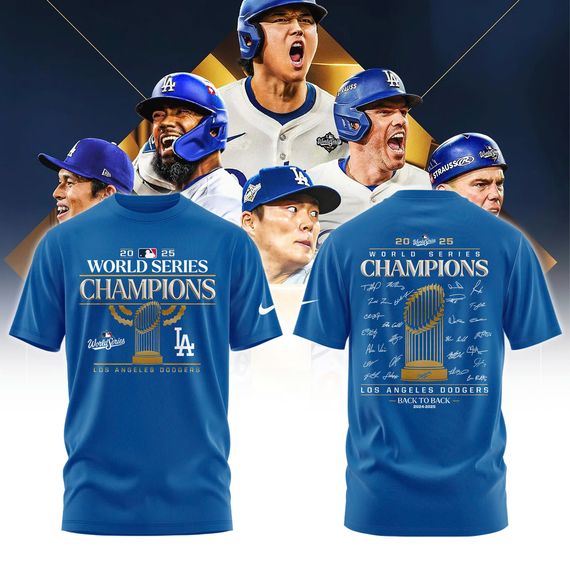 Los Angeles Dodgers 2025 World Series Champions Tshirt | Jogger | Cap