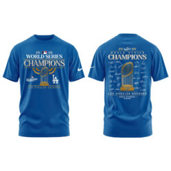 Alternative view of Los Angeles Dodgers 2025 World Series Champions Tshirt | Jogger | Cap