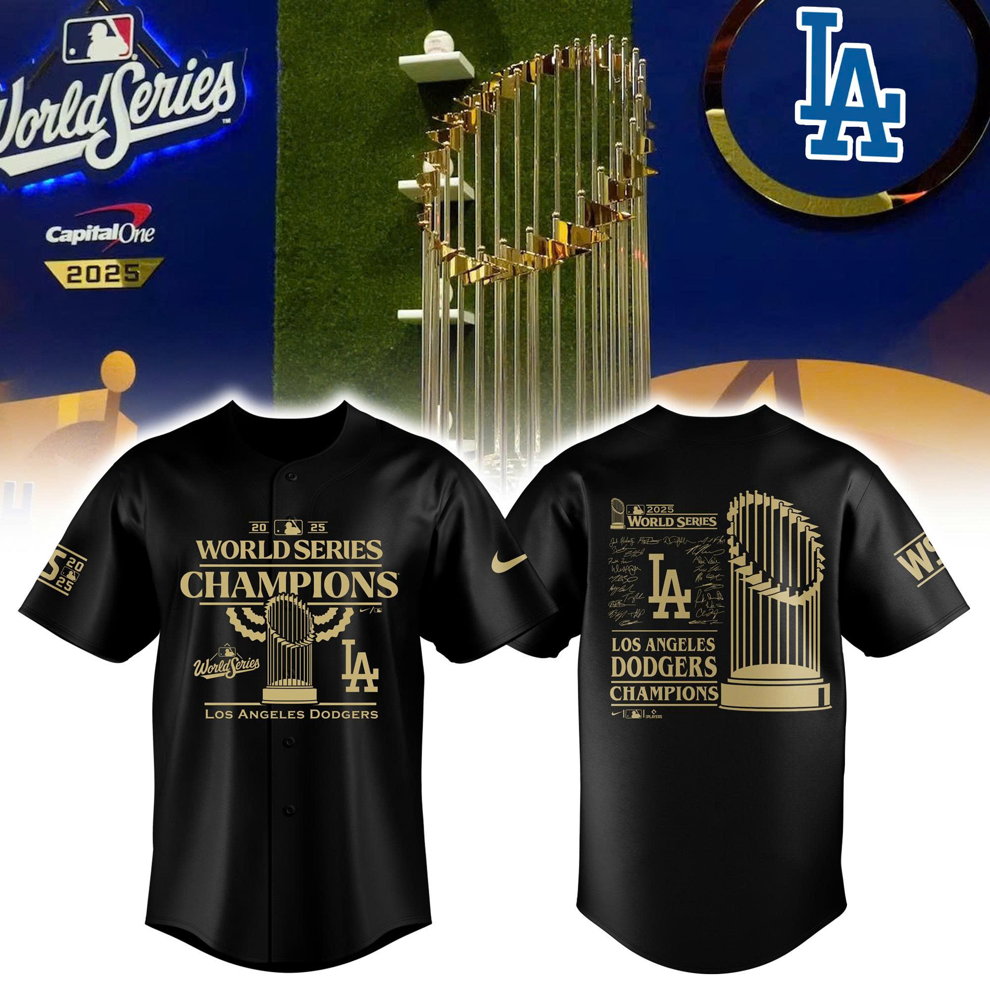 Los Angeles Dodgers World Series Champions Jersey | Jogger | Cap V2