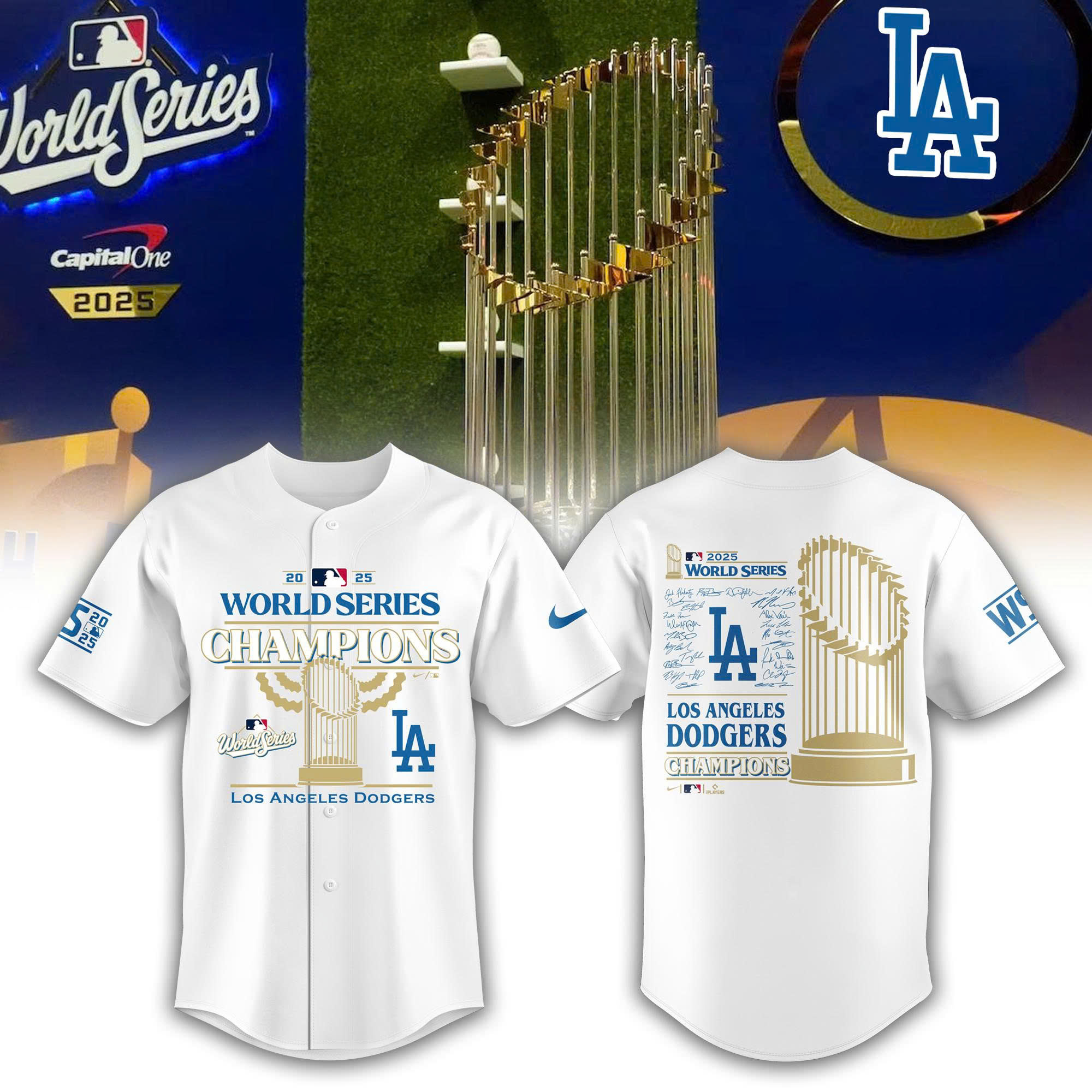 Los Angeles Dodgers World Series Champions Jersey | Jogger | Cap