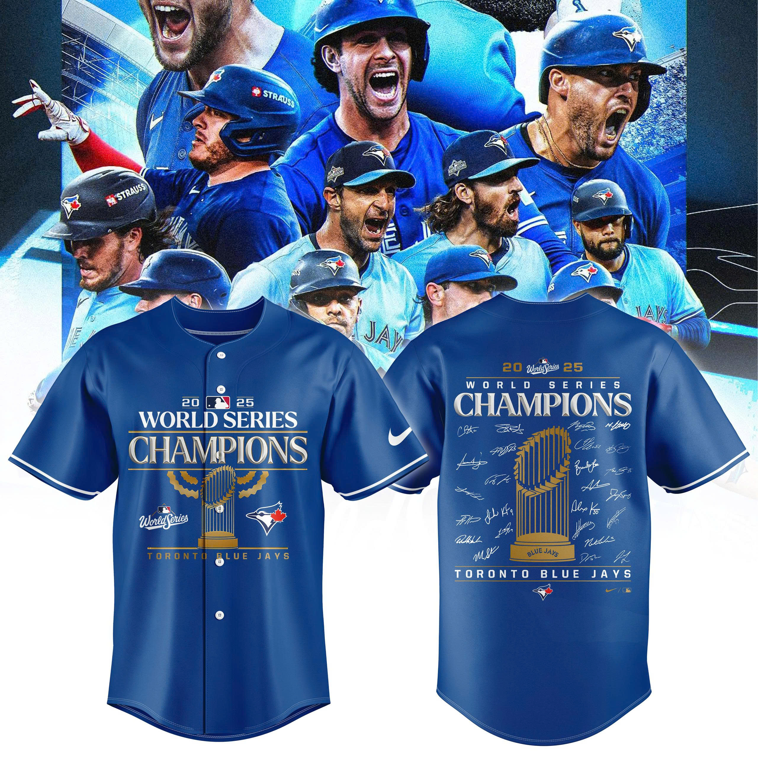 Toronto Blue Jays 2025 World Series Champions Jersey| Jogger | Cap