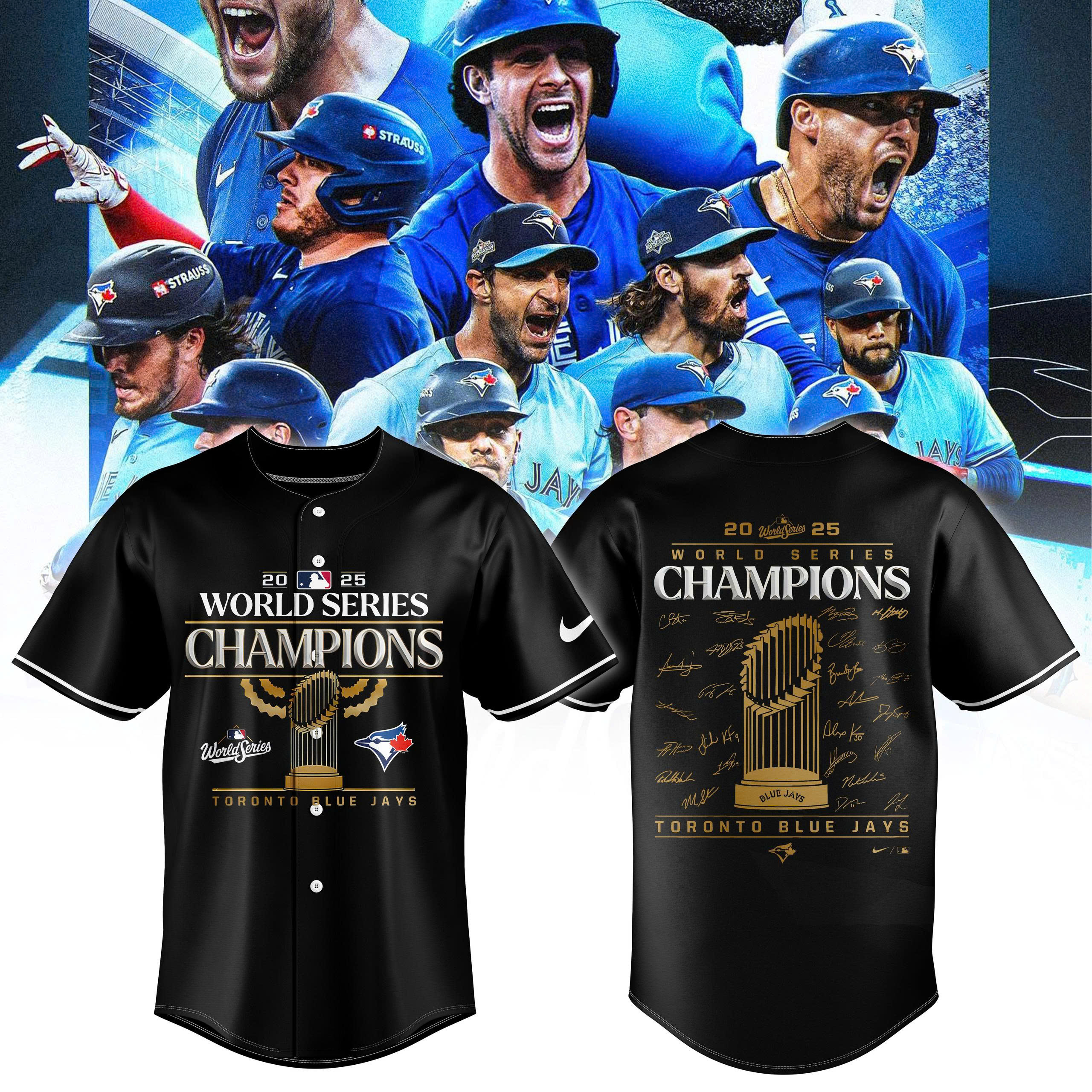 Toronto Blue Jays 2025 World Series Champions Jersey| Jogger | Cap
