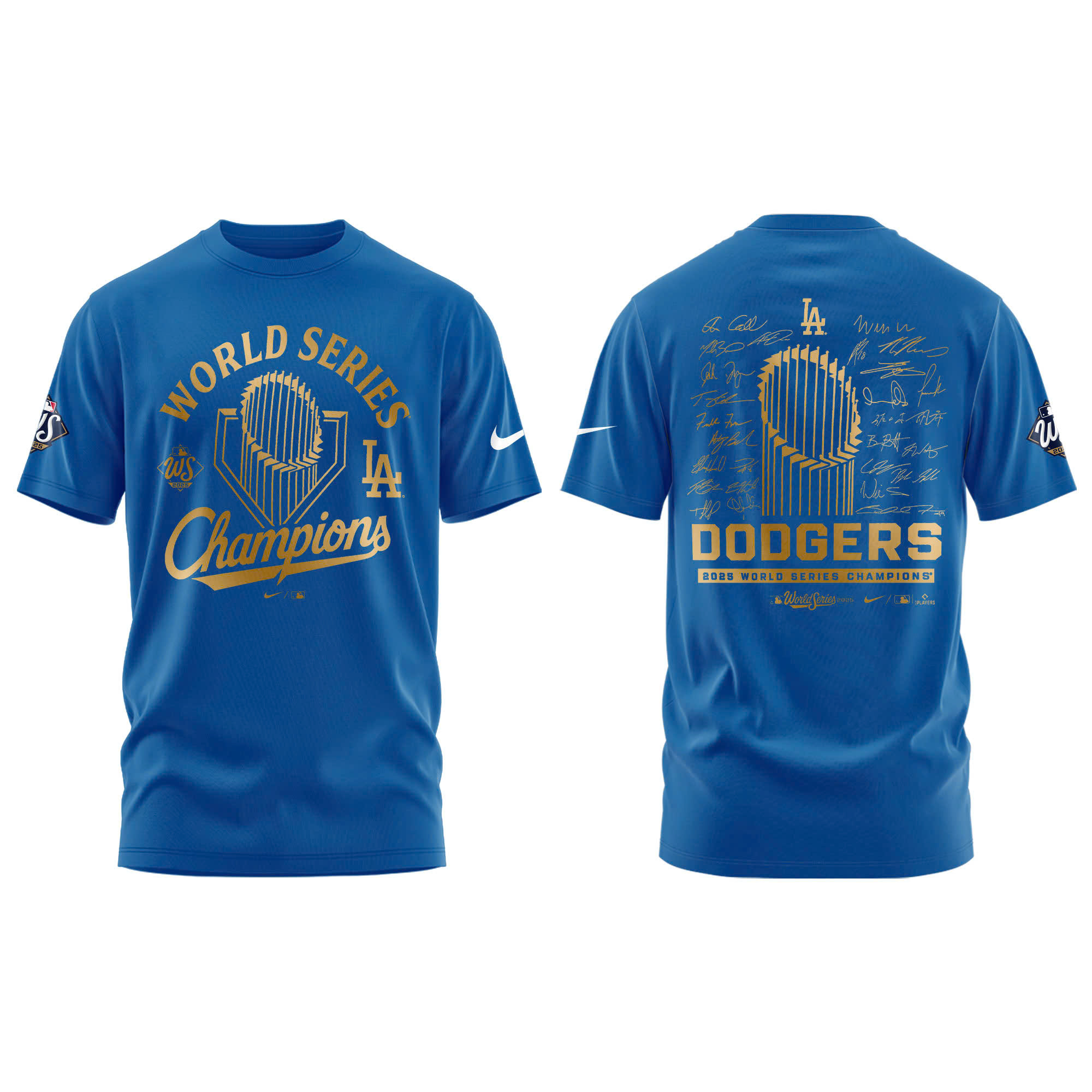 Los Angeles Dodgers Fanatics Black 2025 World Series Champions Locker Room Parade Tshirt | Jogger | Cap - Image 2