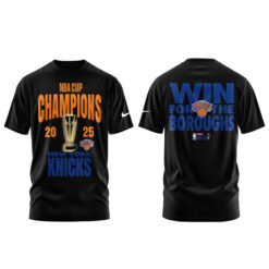 Alternative view of Jordan Brand Black New York Knicks 2025 NBA Cup Champions Limited Edition Tshirt | Jogger | Cap