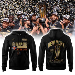 New York Knicks 2025 NBA Cup Champions Locker Room Hoodie
