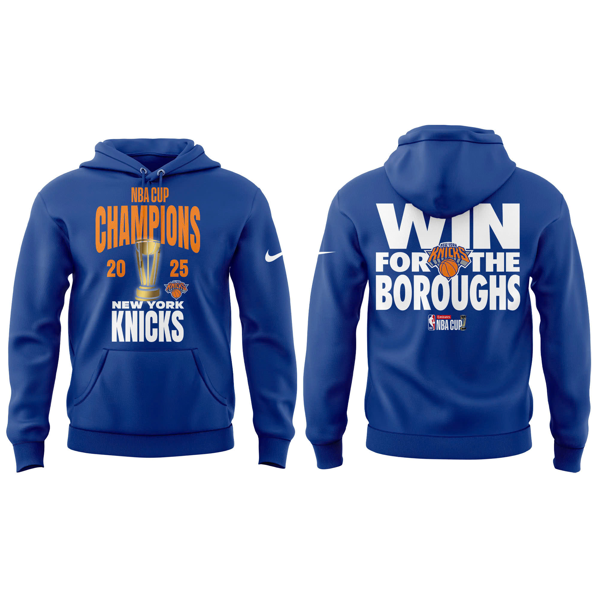 Jordan Brand Black New York Knicks 2025 NBA Cup Champions Limited Edition Hoodie | Jogger | Cap v2 - Image 2