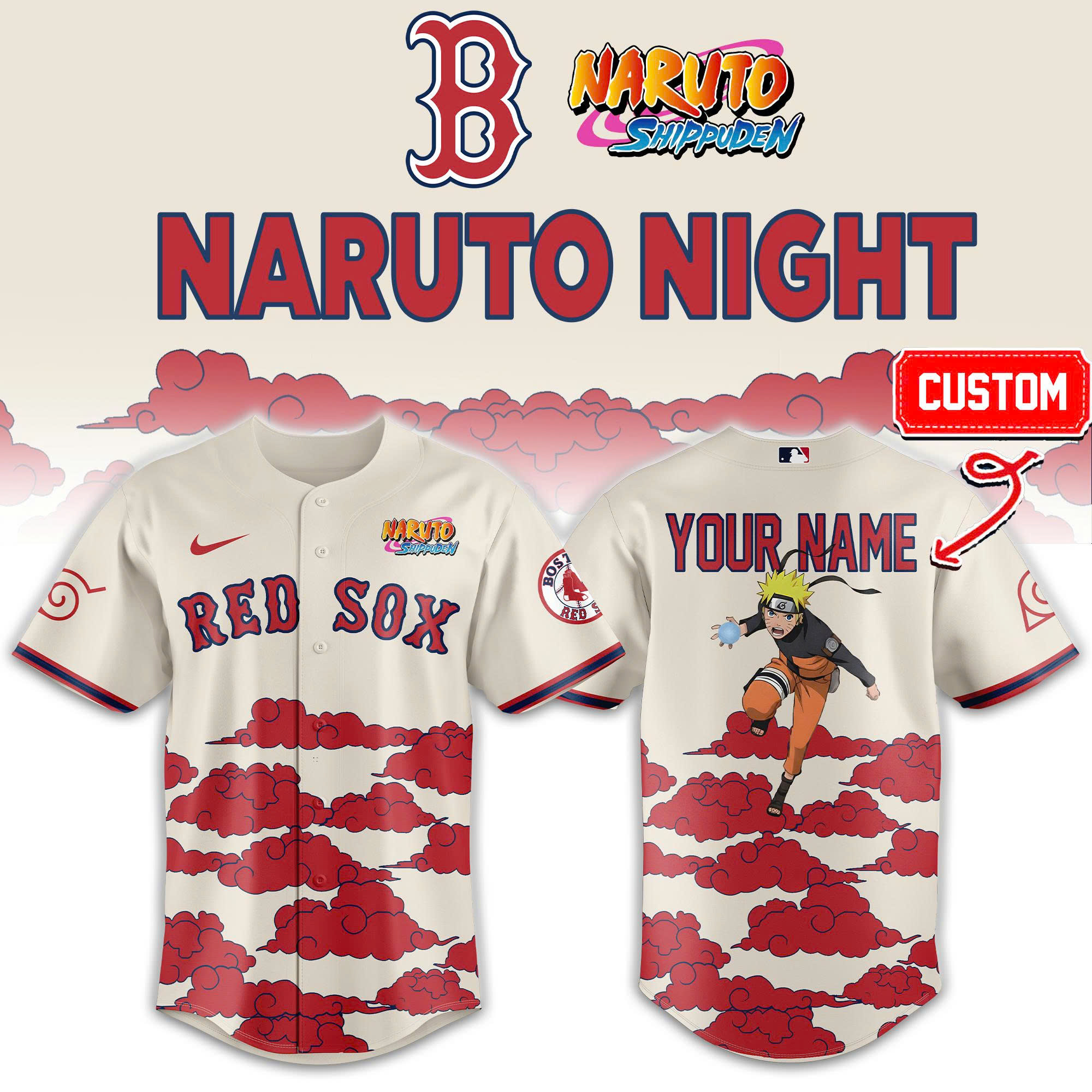 Boston Red Sox NARUTO NIGHT Limited Edition Jersey| Jogger | Cap