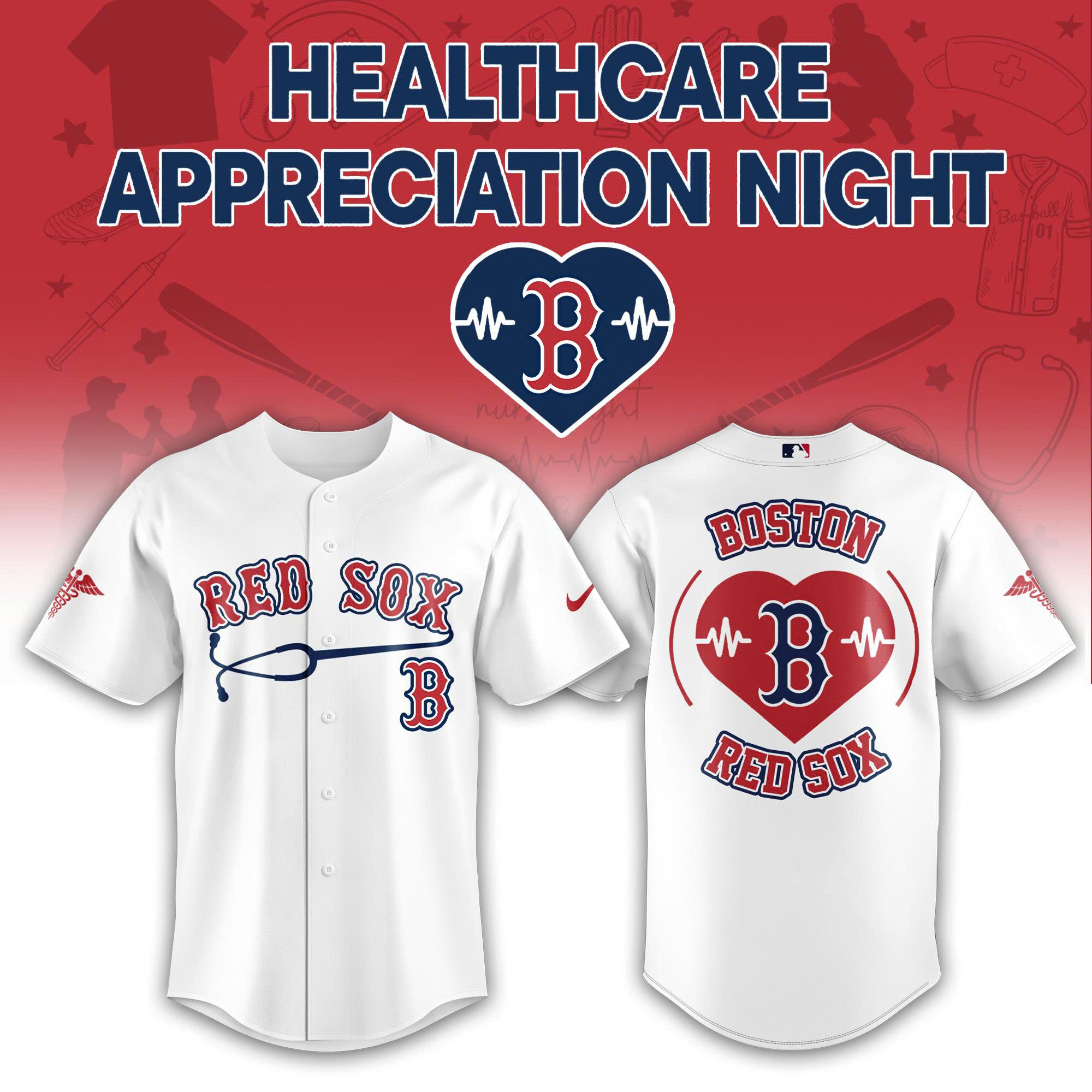 Boston Red Sox Healthcare Appreciation Night Limited Edition Jersey | Jogger | Cap