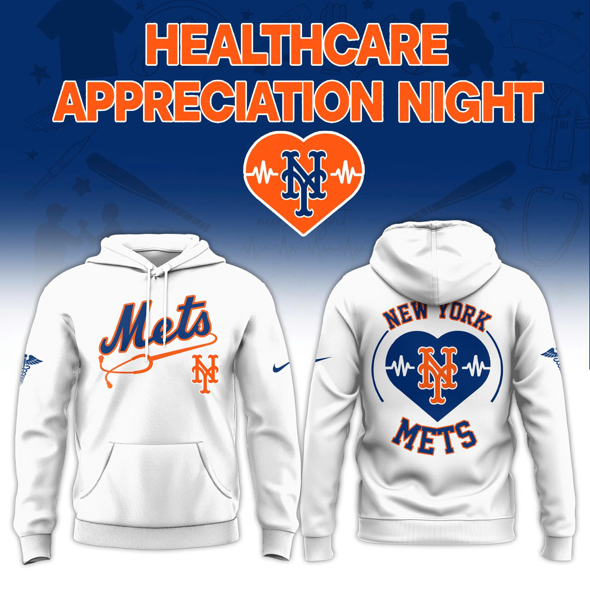 New York Mets Healthcare Appreciation Night Limited Edition Hoodie| Jogger | Cap