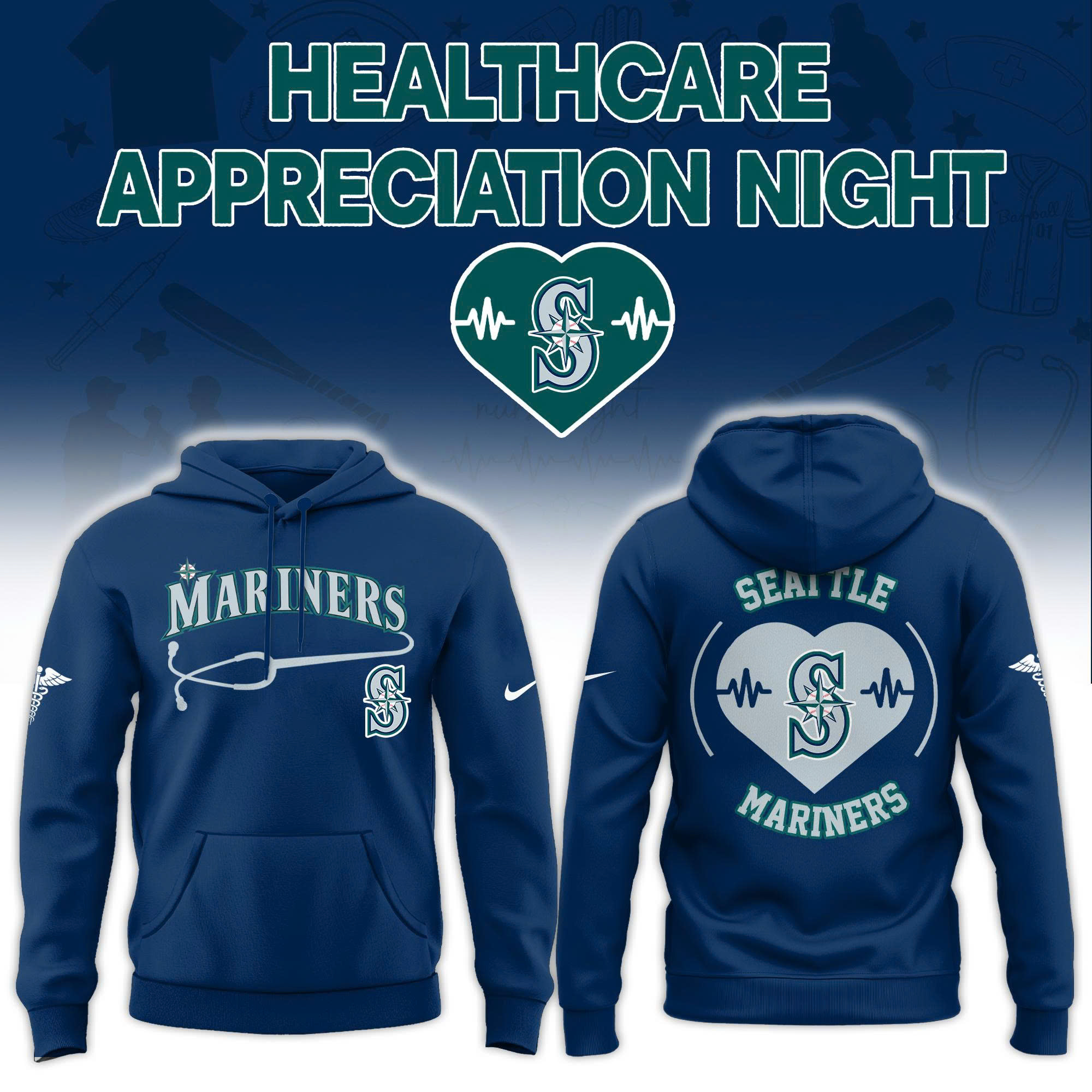 Seattle Mariners Healthcare Appreciation Night Limited Edition Hoodie| Jogger