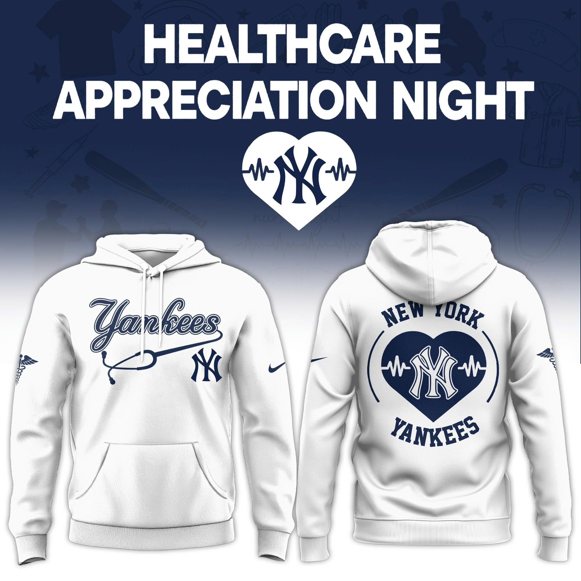New York Yankees Healthcare Appreciation Night Limited Edition Hoodie| Jogger | Cap