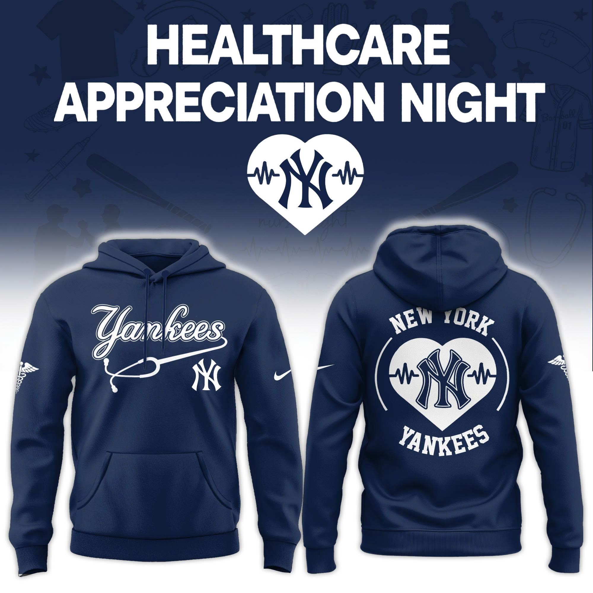 New York Yankees Healthcare Appreciation Night Limited Edition Hoodie| Jogger | Cap