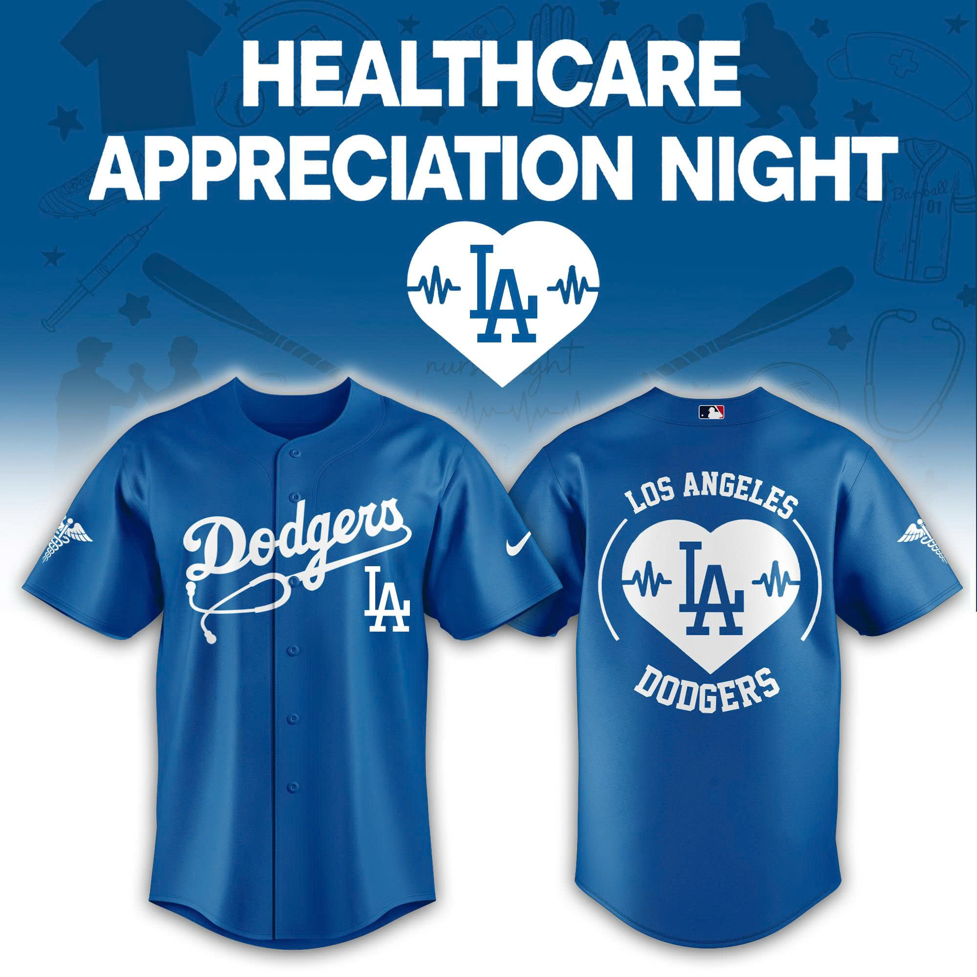 Los Angeles Dodgers Healthcare Appreciation Night Limited Edition Jersey | Jogger | Cap