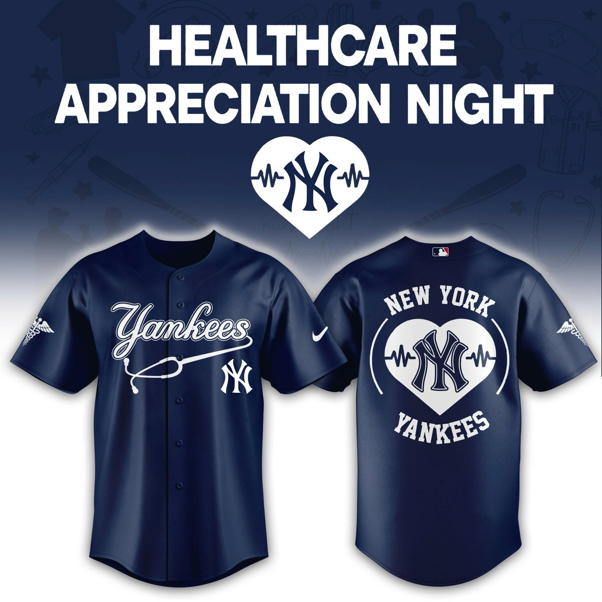 New York Yankees Healthcare Appreciation Night Limited Edition Jersey | Jogger | Cap