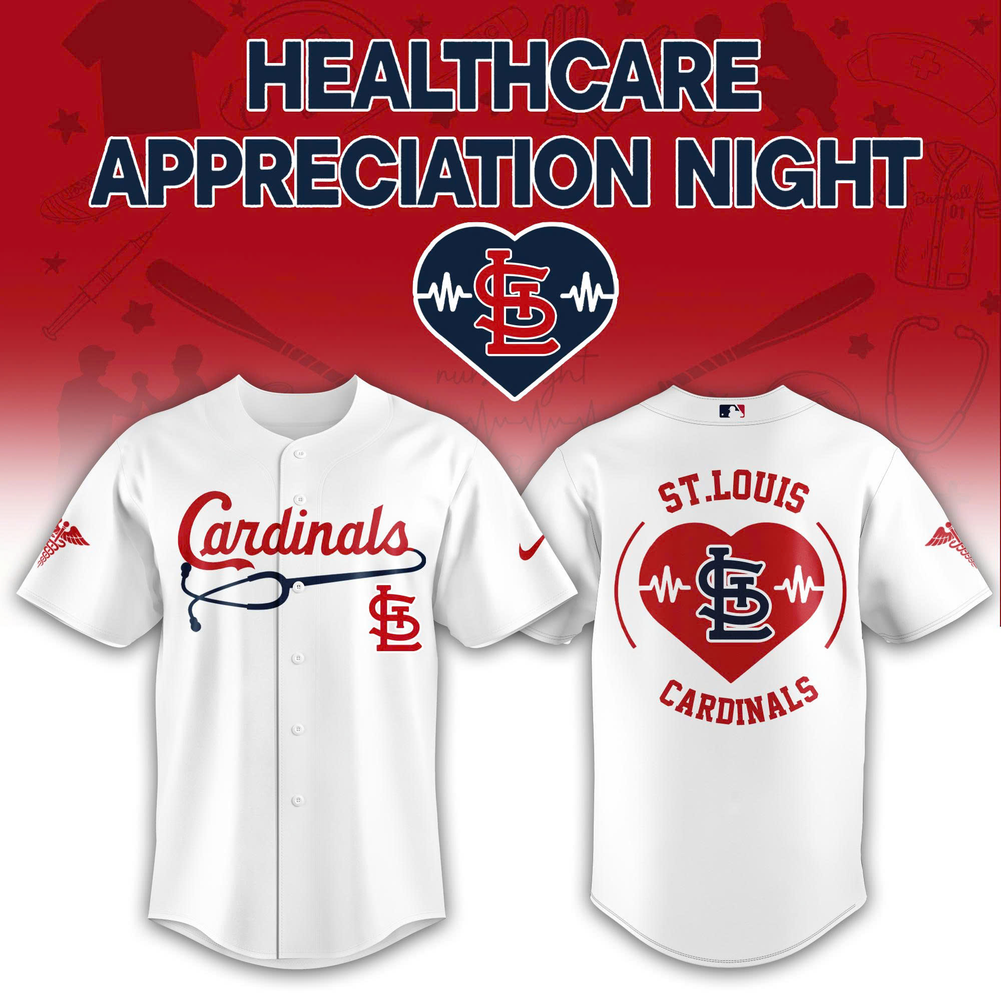 St.Louis Cardinals Healthcare Appreciation Night Limited Edition Jersey | Jogger | Cap