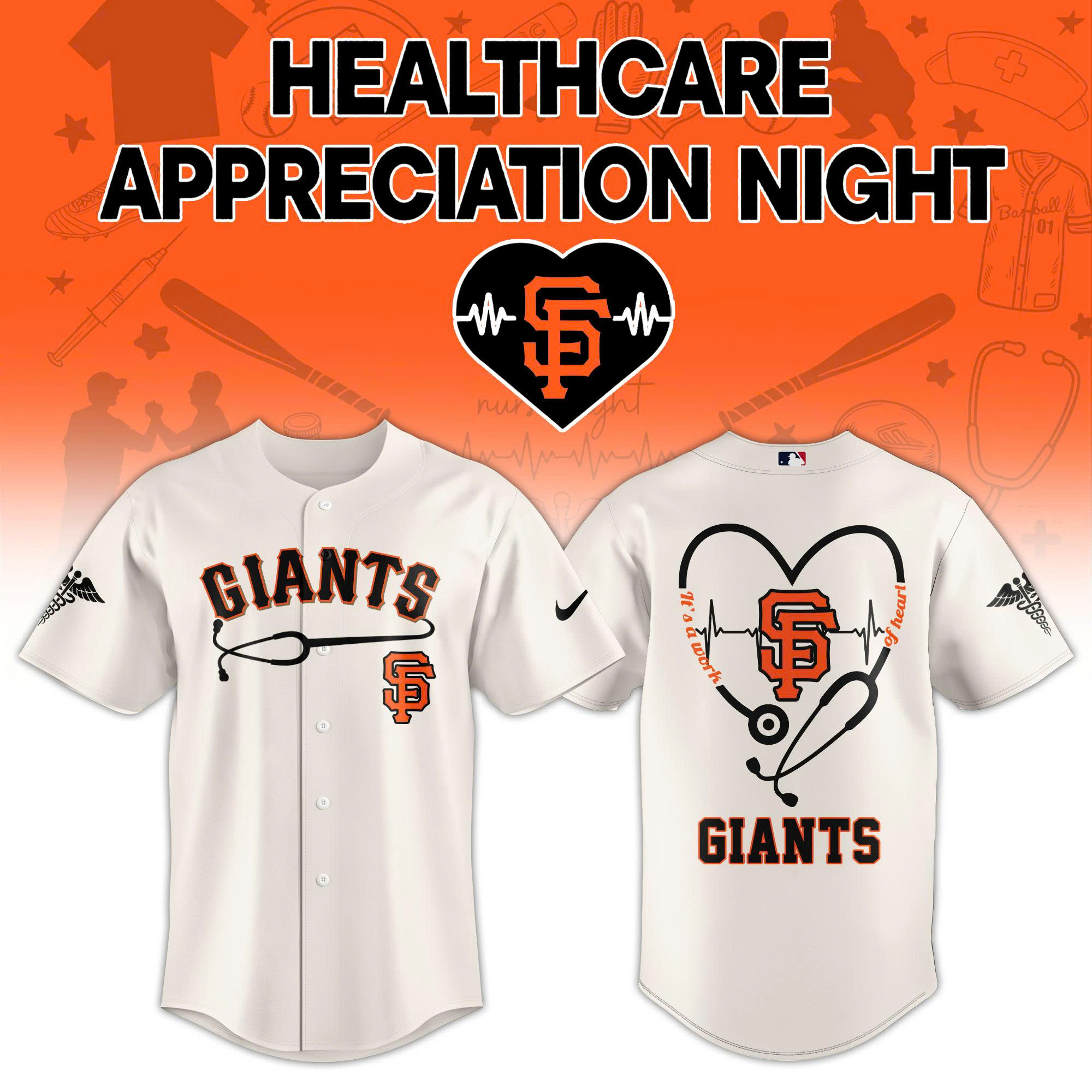 San Francisco Giants Healthcare Appreciation Night Limited Edition Jersey | Jogger | Cap V2
