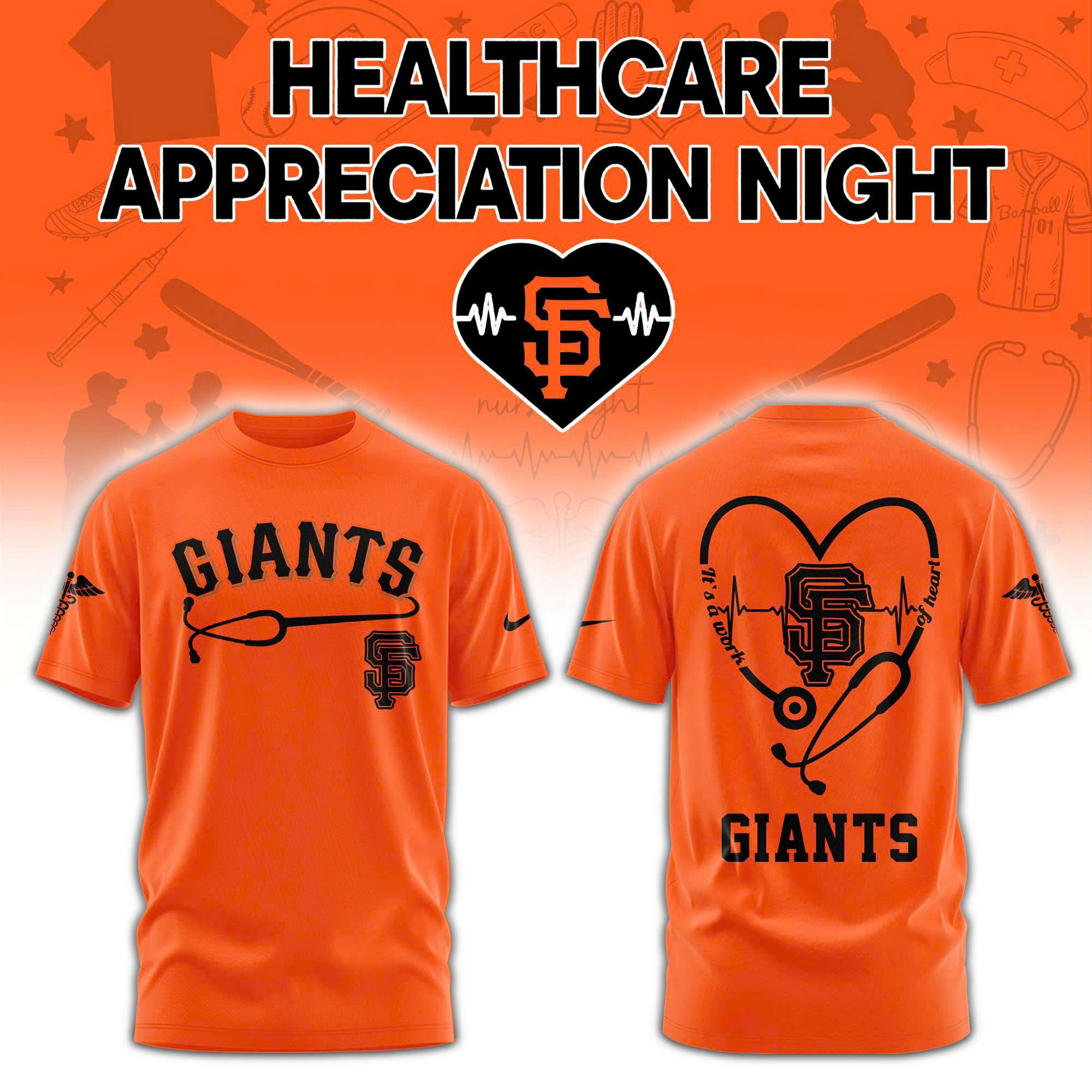 San Francisco Giants Healthcare Appreciation Night Limited Edition Tshirt | Jogger | Cap V2