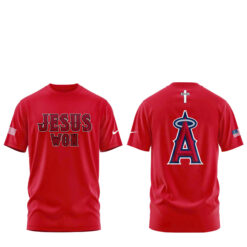 Alternative view of Los Angeles Angels Jesus Won Tshirt | Jogger | Cap