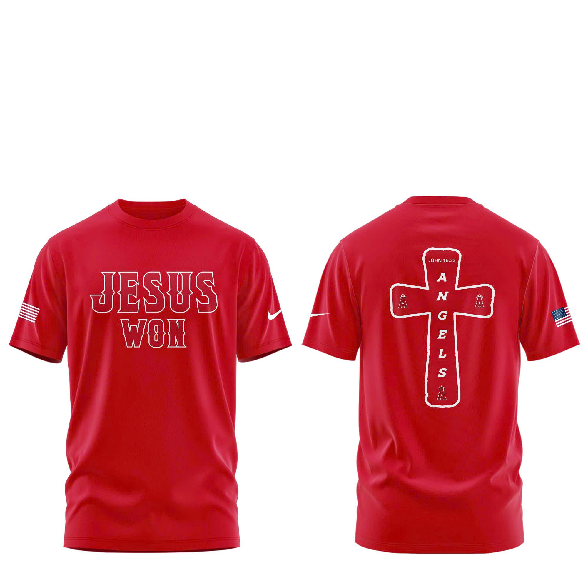 Los Angeles Angels Jesus Won Tshirt | Jogger | Cap V2 - Image 2