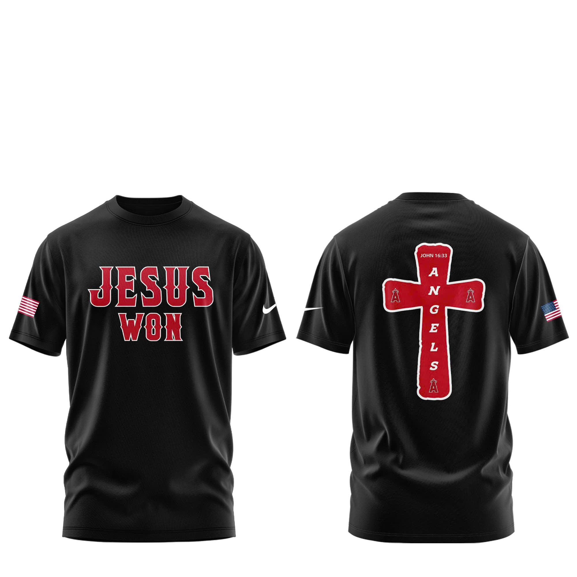 Los Angeles Angels Jesus Won Tshirt | Jogger | Cap V2 - Image 2