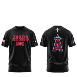 Alternative view of Los Angeles Angels Jesus Won Tshirt | Jogger | Cap