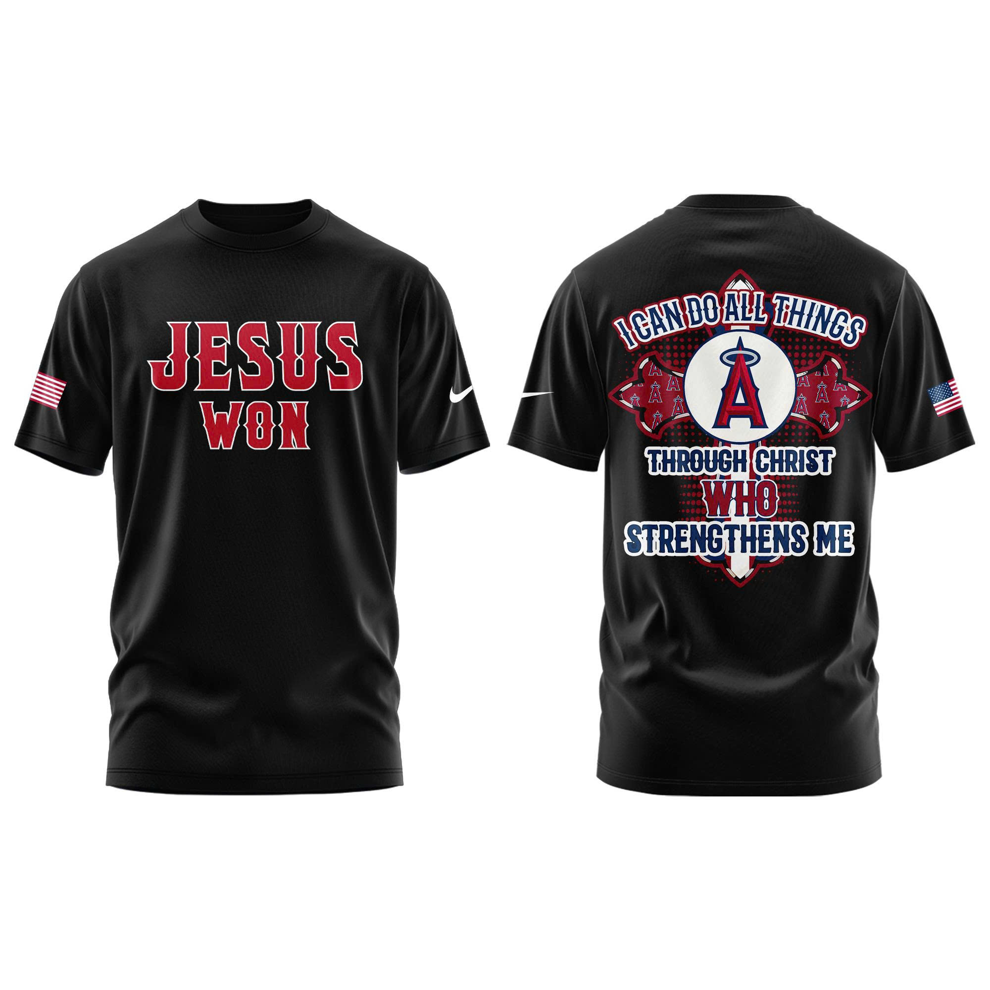 Los Angeles Angels Jesus Won Tshirt | Jogger | Cap V3 - Image 2