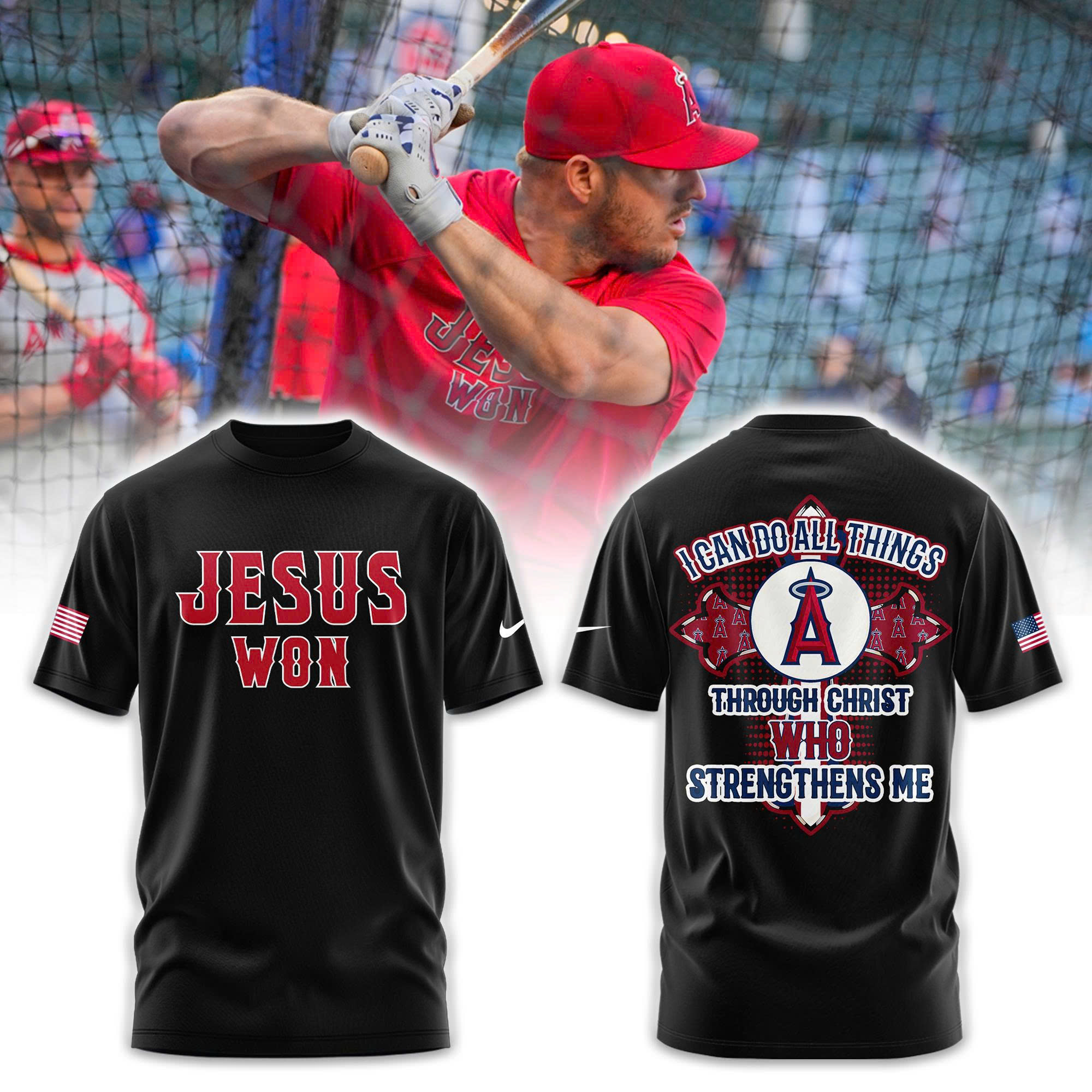 Los Angeles Angels Jesus Won Tshirt | Jogger | Cap V3