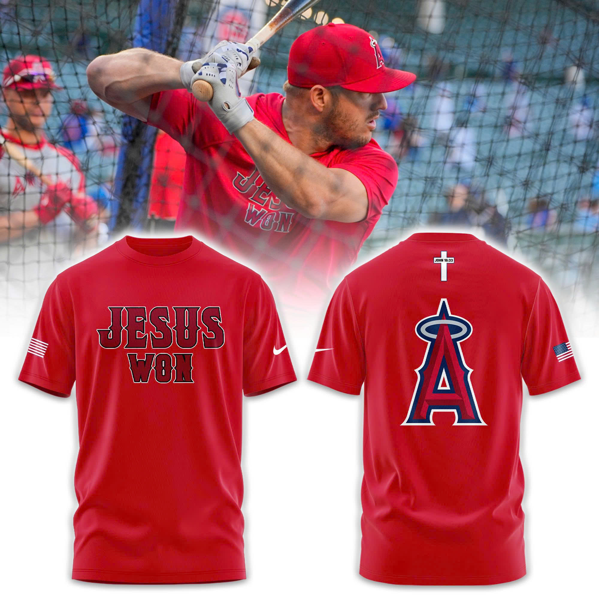 Los Angeles Angels Jesus Won Tshirt | Jogger | Cap