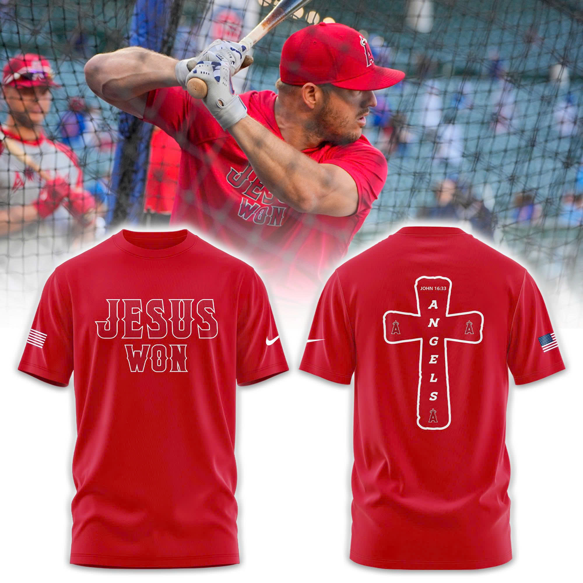 Los Angeles Angels Jesus Won Tshirt | Jogger | Cap V2