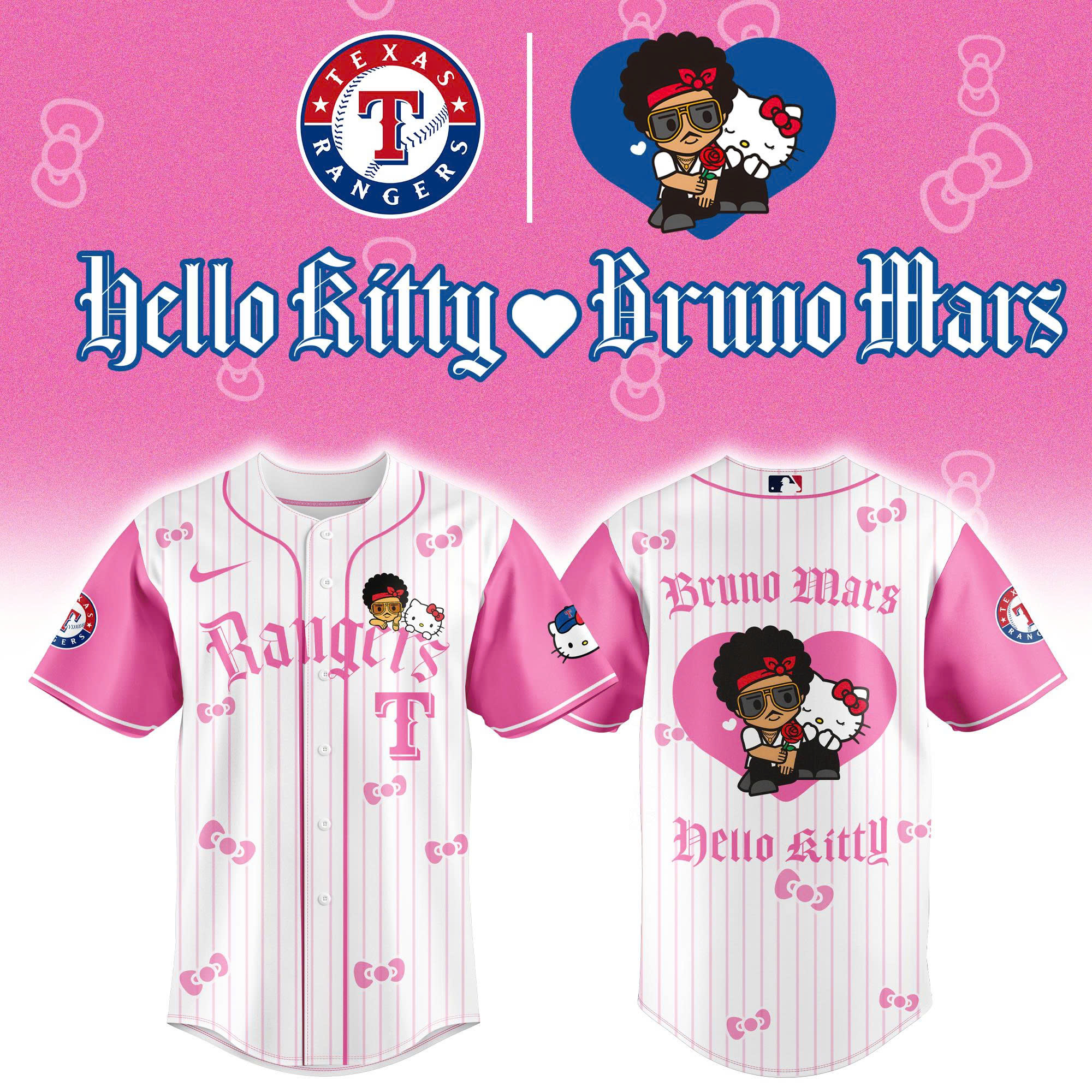 Texas Rangers x BRUNO MARS x HELLO KITTY Jersey | Jogger | Cap