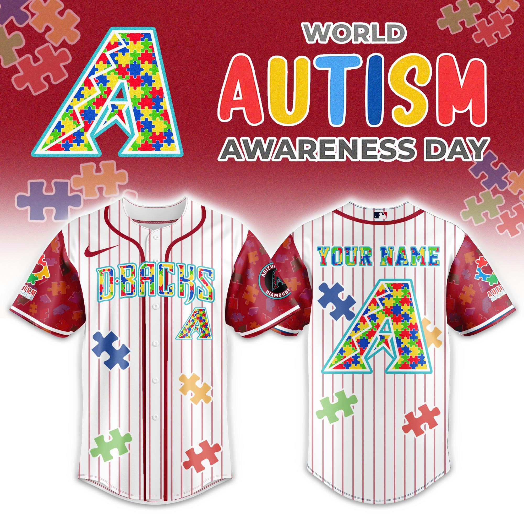 Arizona Diamondbacks Autism Awareness 2026 Limited Edition Jersey| Jogger | Cap