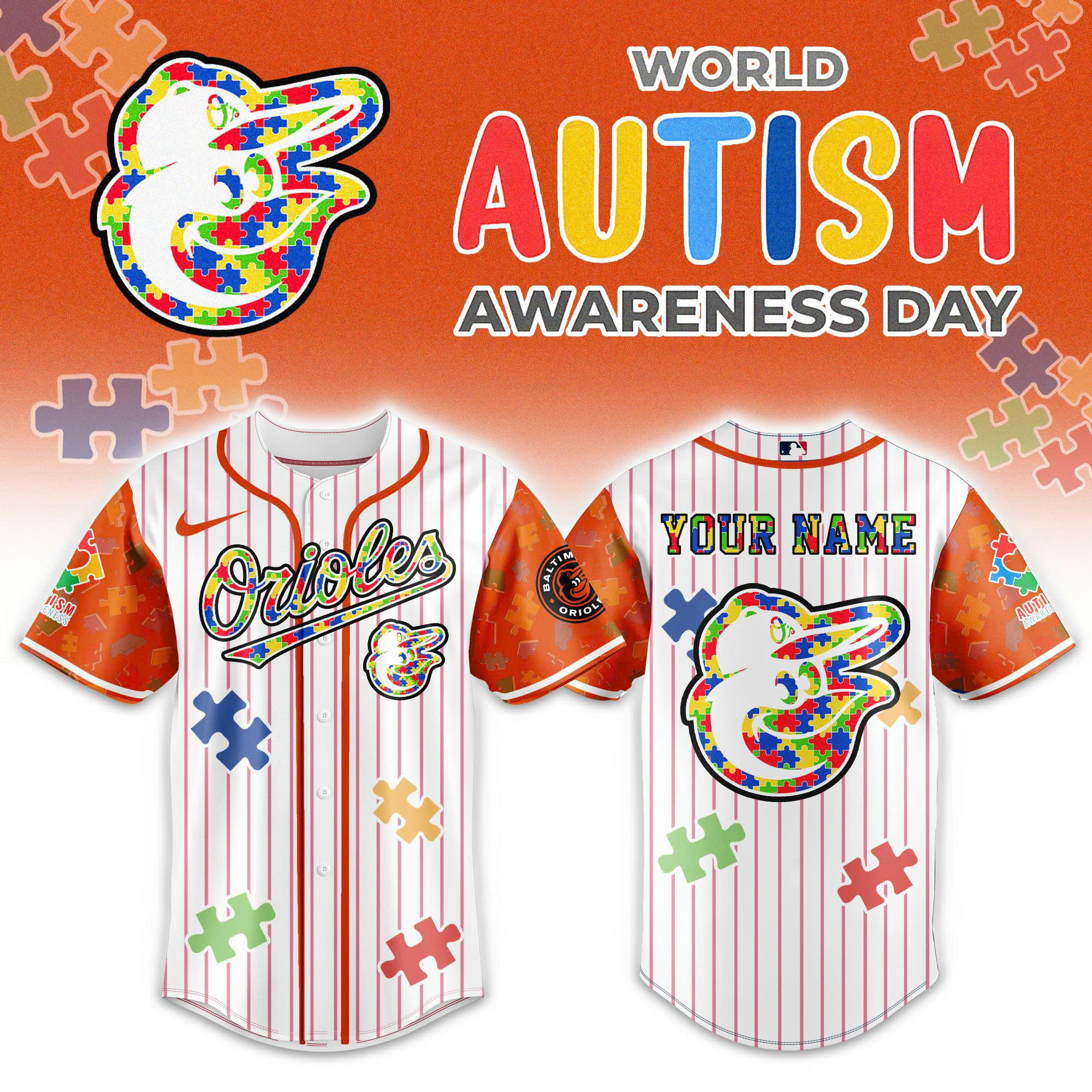 Baltimore Orioles Autism Awareness 2026 Limited Edition Jersey| Jogger | Cap