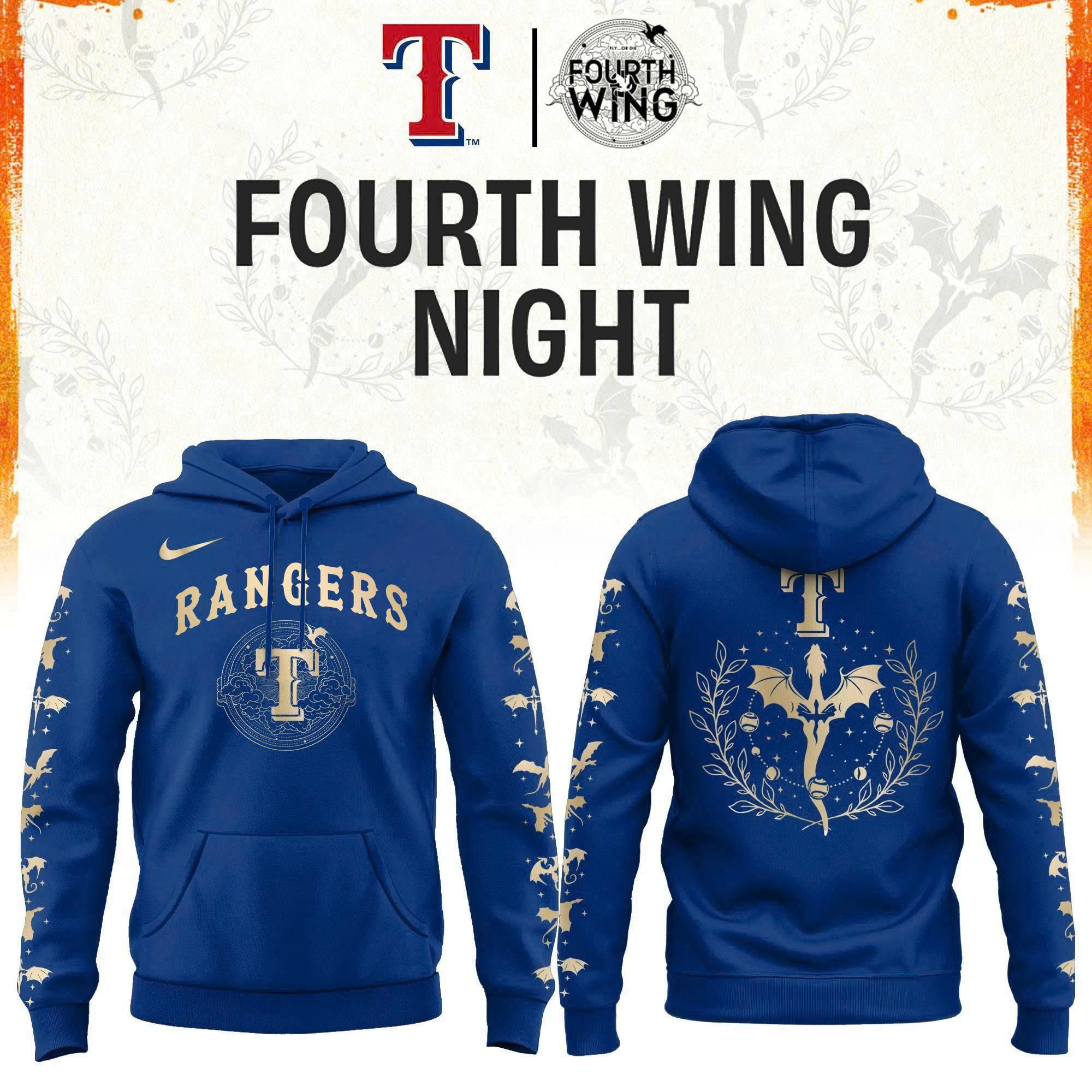 Texas Rangers Fourth Wings Night Limited Edition Hoodie| Cap | Jogger