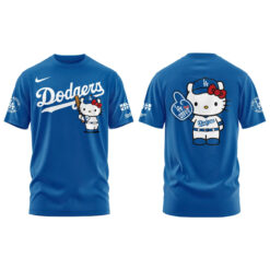 Alternative view of LA Dodgers Baseball Hello Kitty Night Limited Edition Tshirt | Cap | Jogger