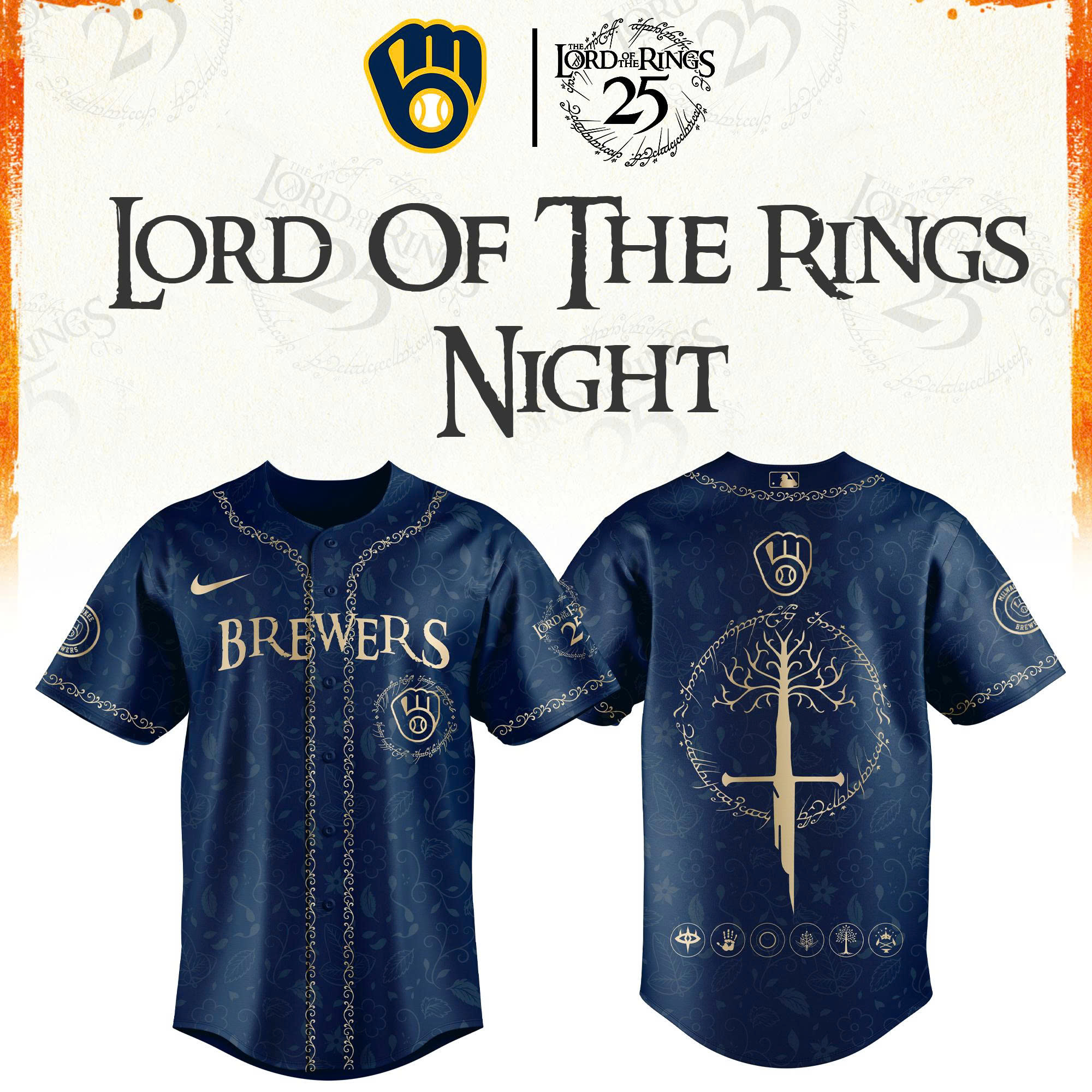 Milwaukee Brewers The Lord of The Rings Limited Edition Jersey| Cap | Jogger V2
