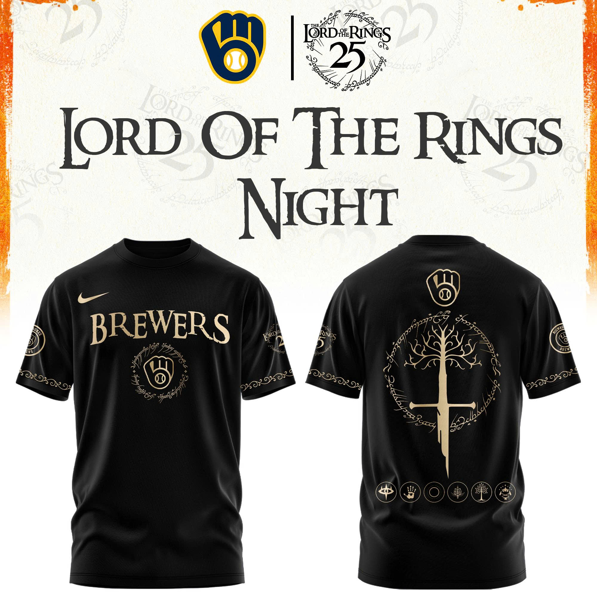 Milwaukee Brewers The Lord of The Rings Limited Edition Tshirt | Cap | Jogger V2