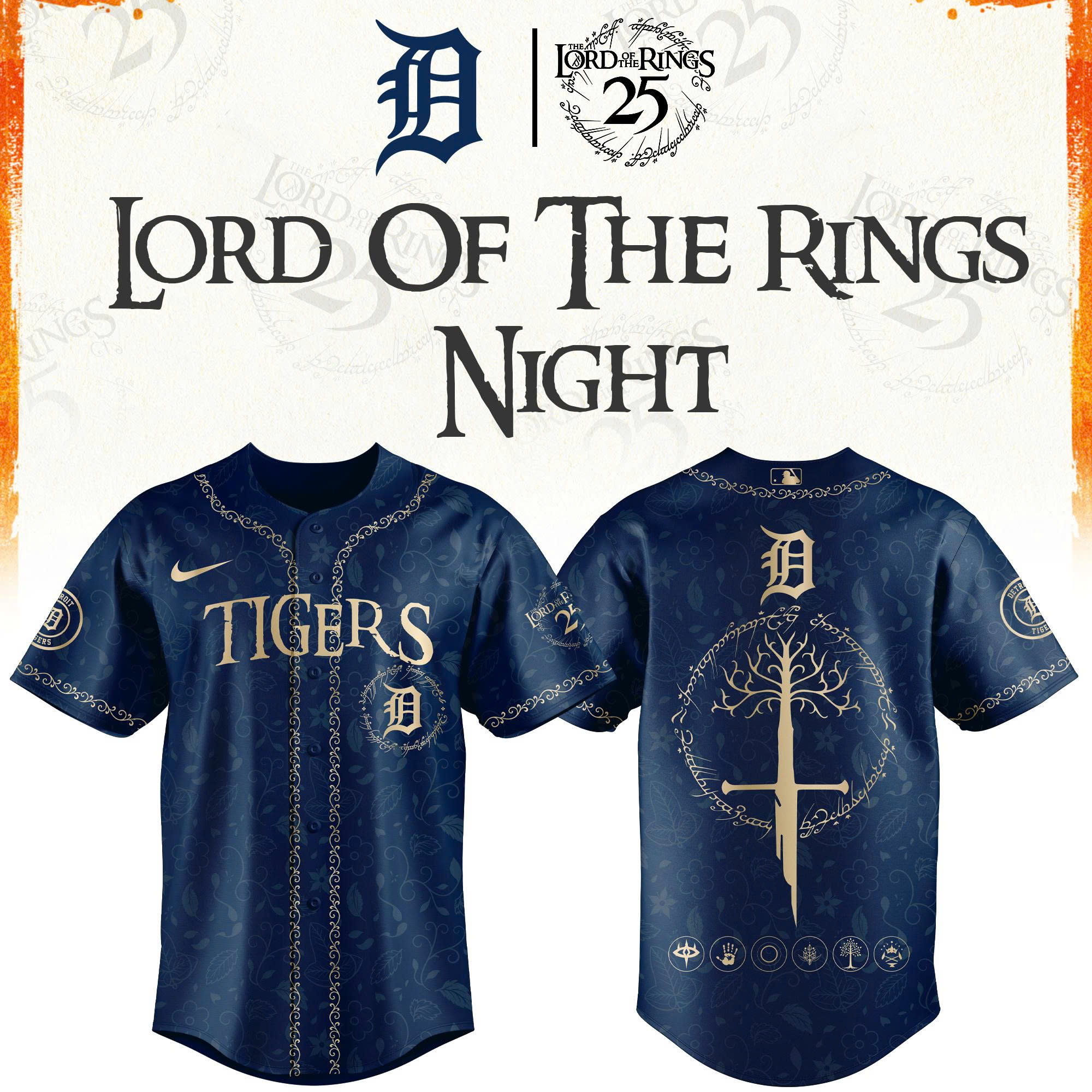 Detroit Tigers The Lord of The Rings Limited Edition Jersey| Cap | Jogger V2