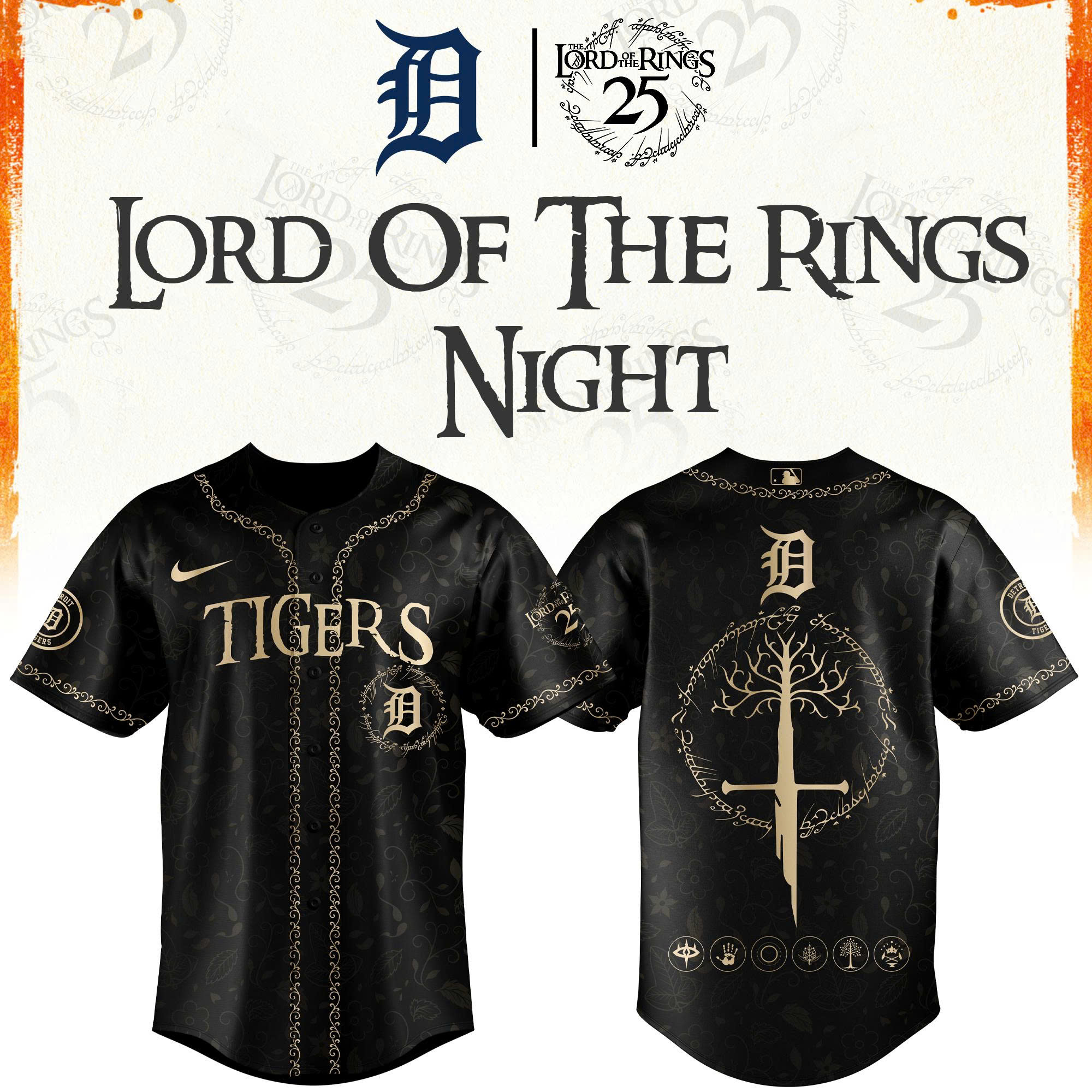 Detroit Tigers The Lord of The Rings Limited Edition Jersey| Cap | Jogger V2