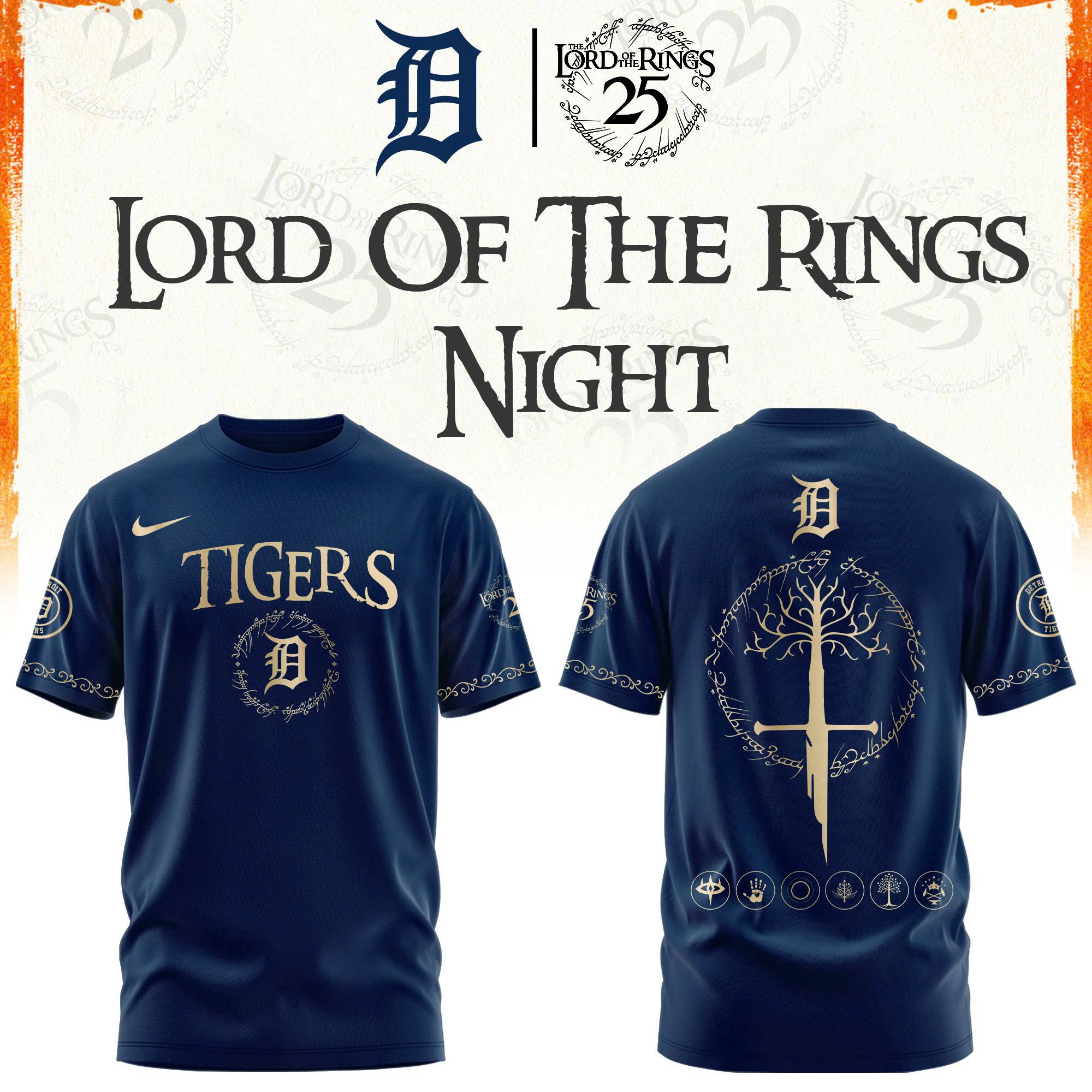 Detroit Tigers The Lord of The Rings Limited Edition Tshirt | Cap | Jogger V2