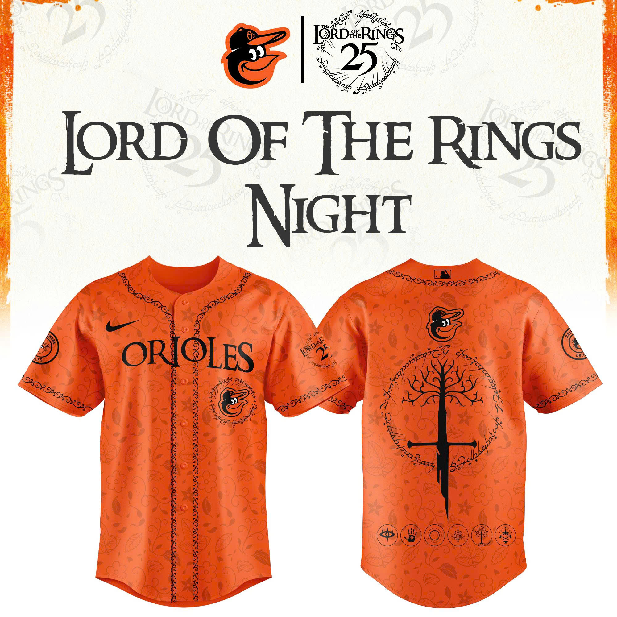 Baltimore Orioles The Lord of The Rings Limited Edition Jersey| Cap | Jogger V3