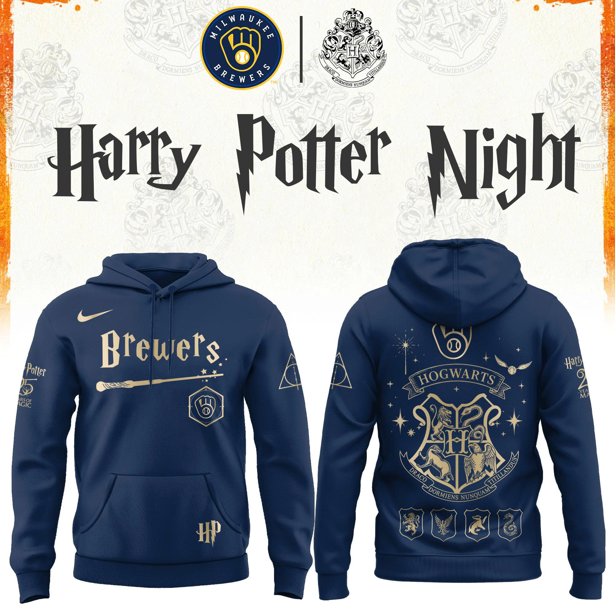 Milwaukee Brewers Harry Potter 2026 Limited Edition Hoodie| Cap | Jogger