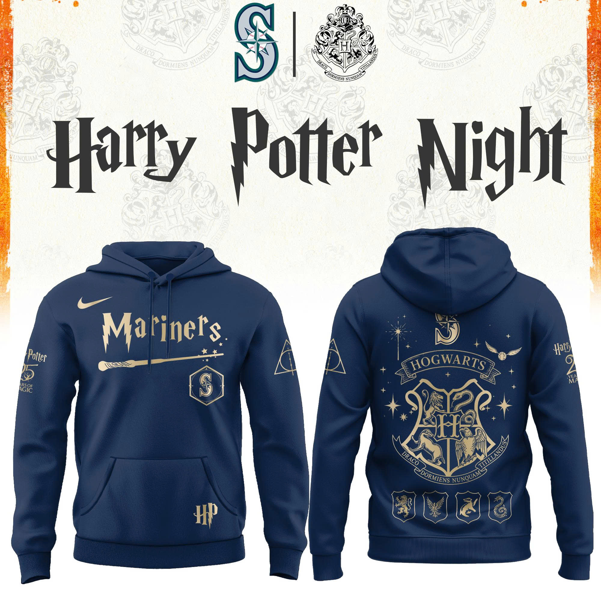 Seattle Mariners Harry Potter 2026 Limited Edition Hoodie| Cap