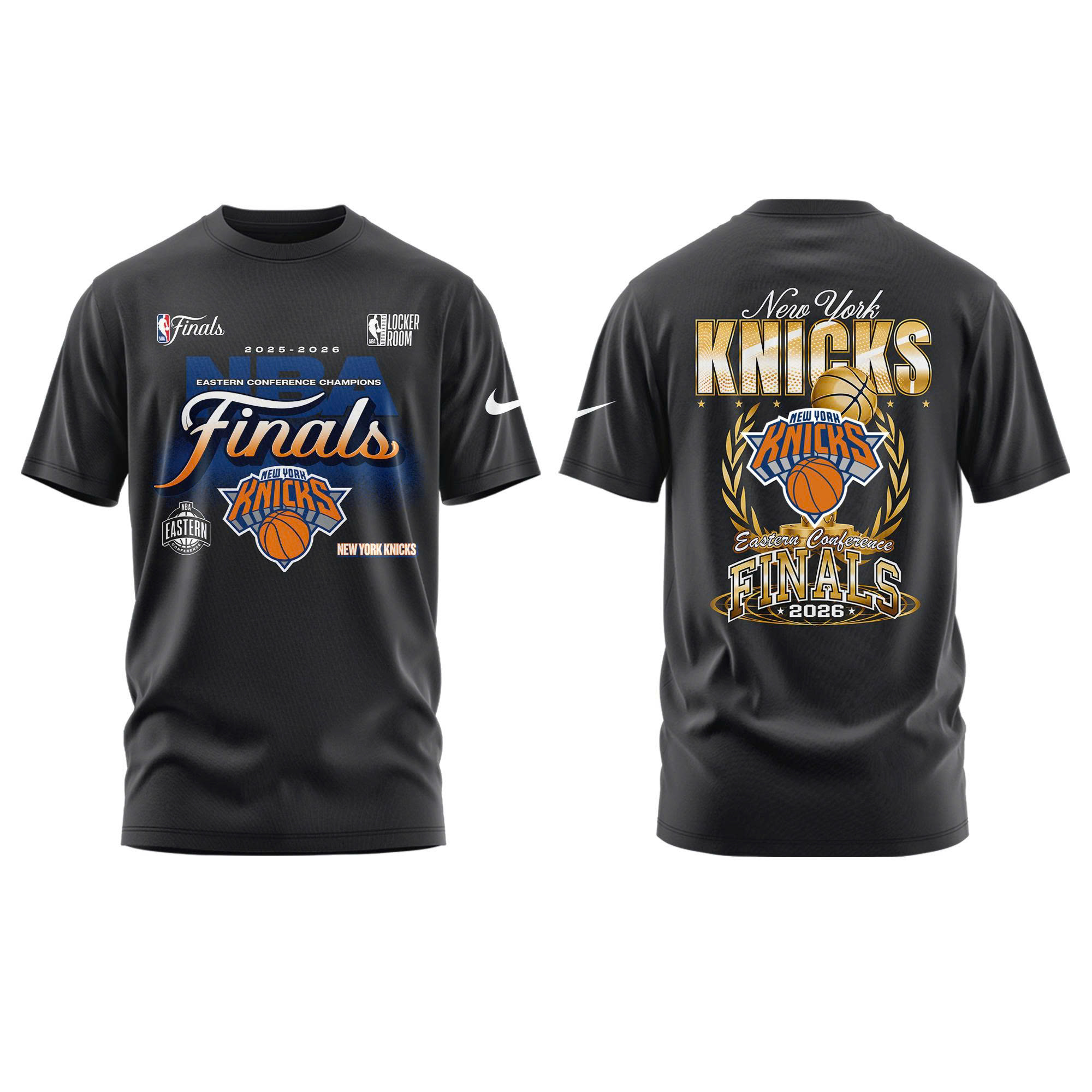 New York Knicks 2026 Eastern Conference Champions Locker Room Limited Edition Tshirt | Cap | Joggers V2 - Image 2