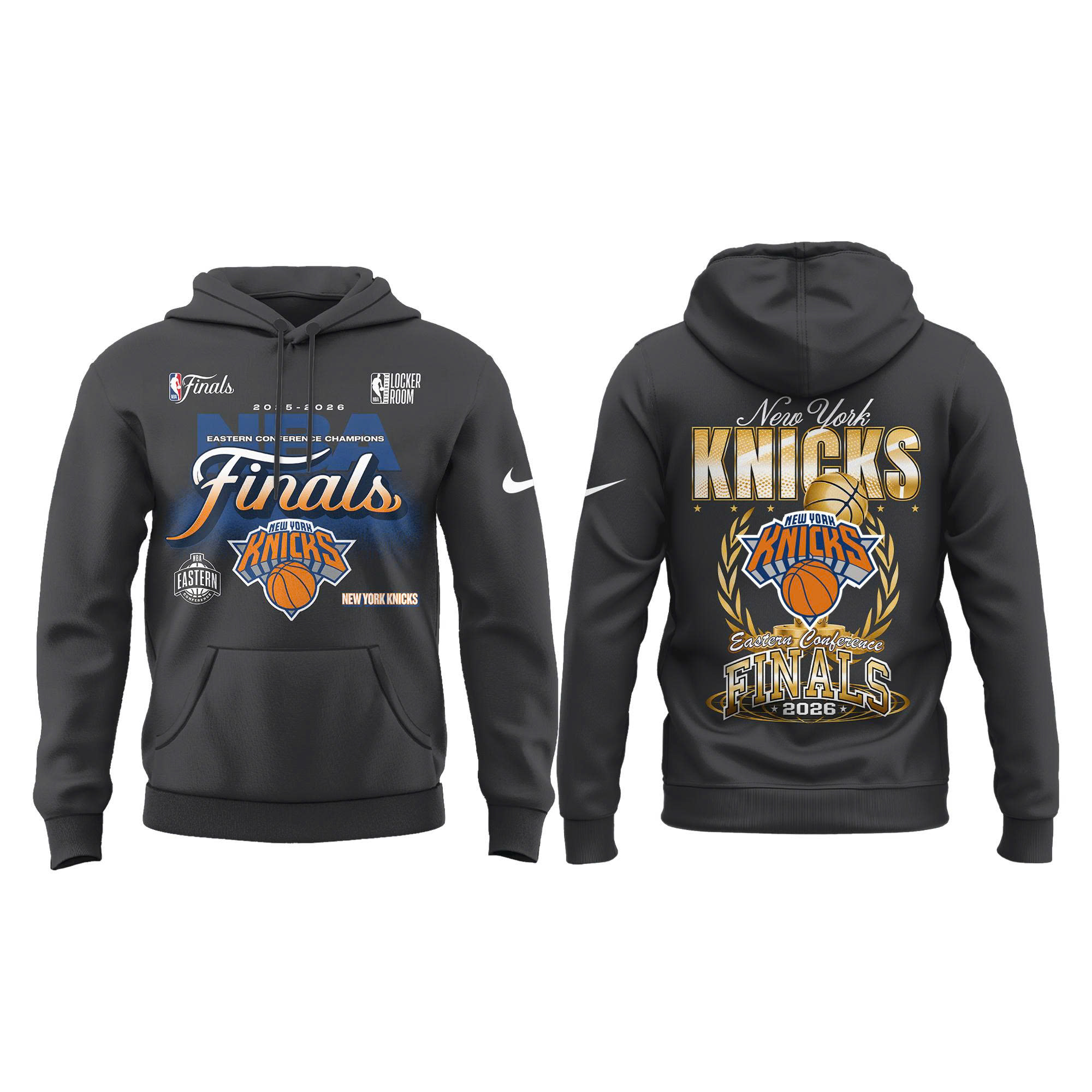 New York Knicks 2026 Eastern Conference Champions Locker Room Limited Edition Hoodie| Cap | Joggers V2 - Image 2