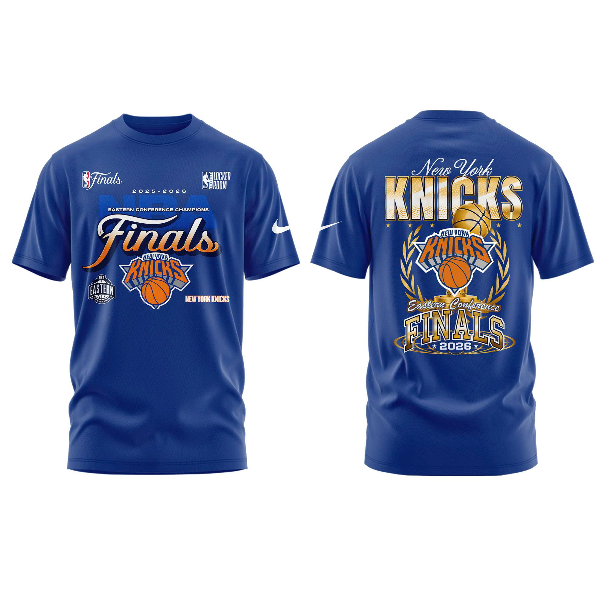 New York Knicks 2026 Eastern Conference Champions Locker Room Limited Edition Tshirt | Cap | Joggers V2 - Image 2
