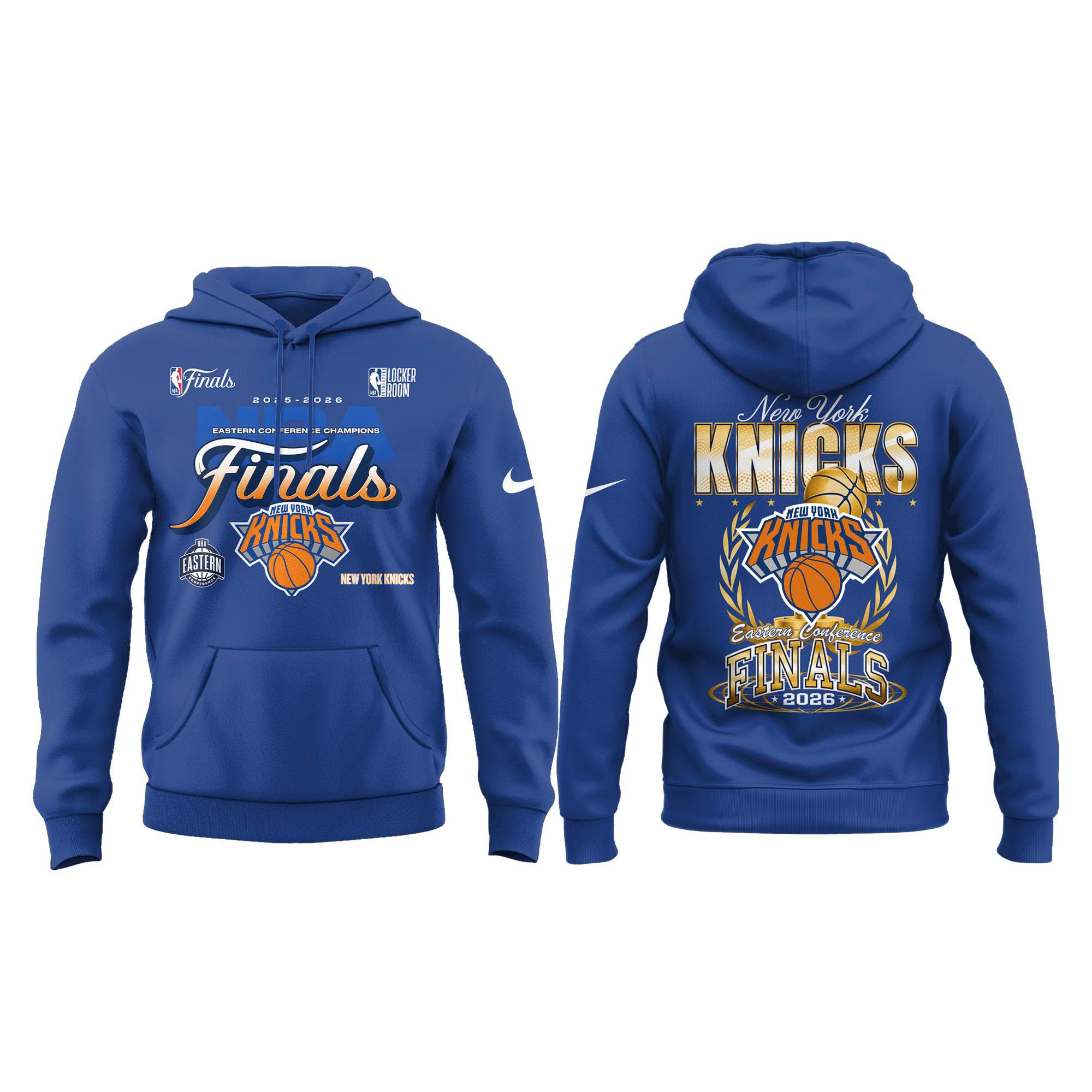 New York Knicks 2026 Eastern Conference Champions Locker Room Limited Edition Hoodie| Cap | Joggers V2 - Image 2