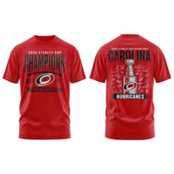 Alternative view of Carolina Hurricanes Fanatics 2026 Stanley Cup Champions Signature Roster Limited Edition Tshirt