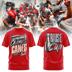 Carolina Hurricanes Fanatics 2026 Stanley Cup Champions Authentic Locker Room Limited Edition Red Tshirt